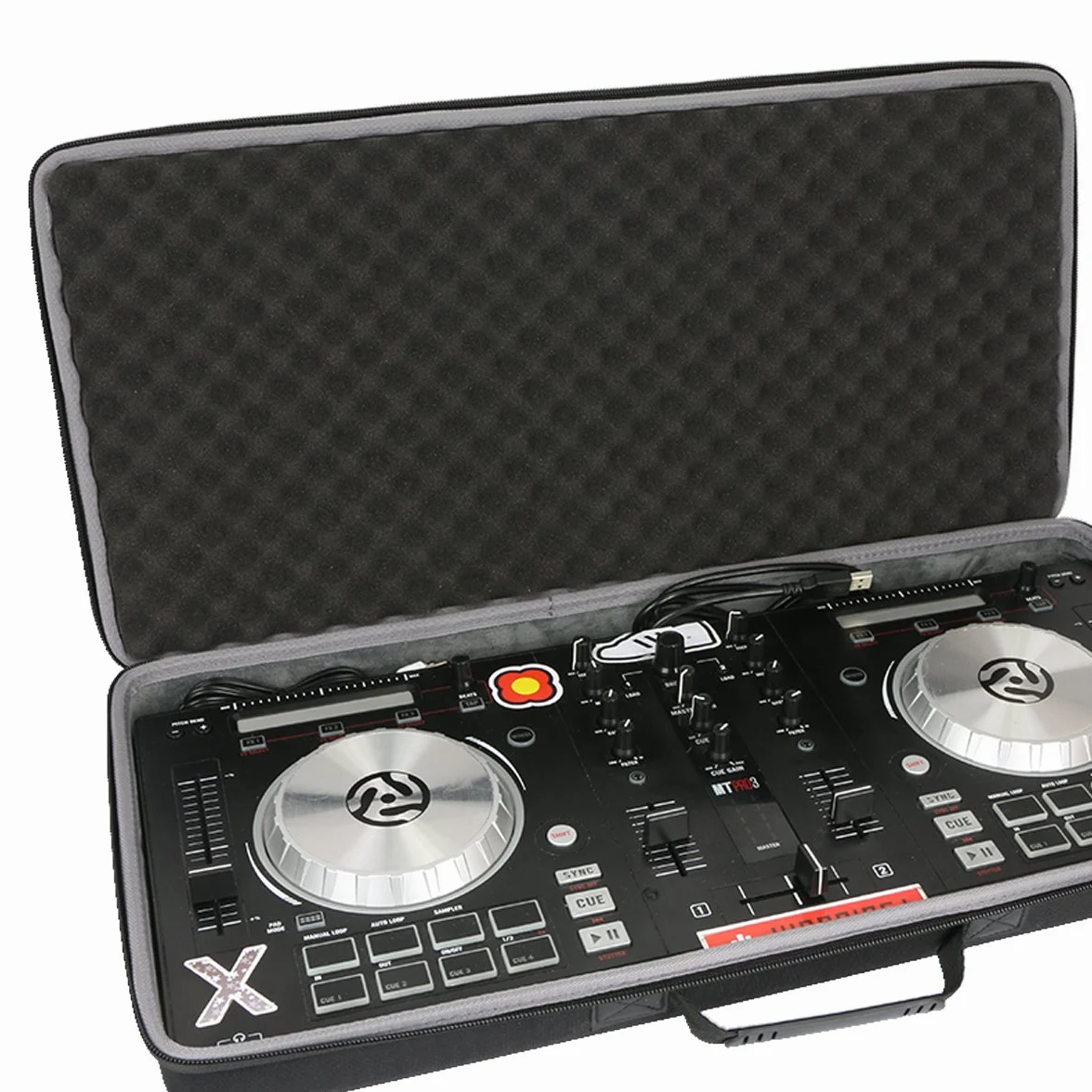 co2CREA wymienny twardy case do kontrolera DJ Numark Mixtrack Pro 3 / Platinum FX, tylko case, Black