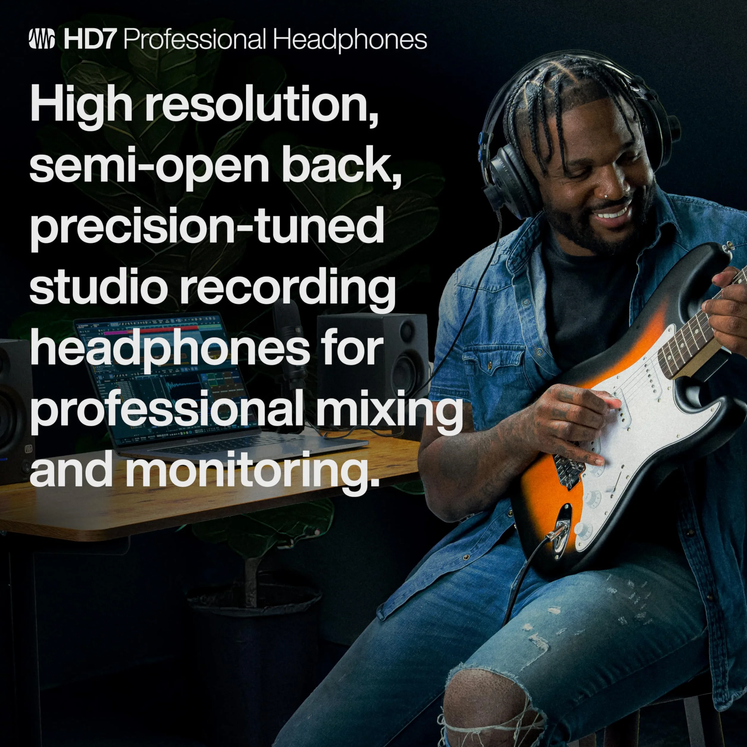 PreSonus HD7 Półotwarte słuchawki studyjne czarne