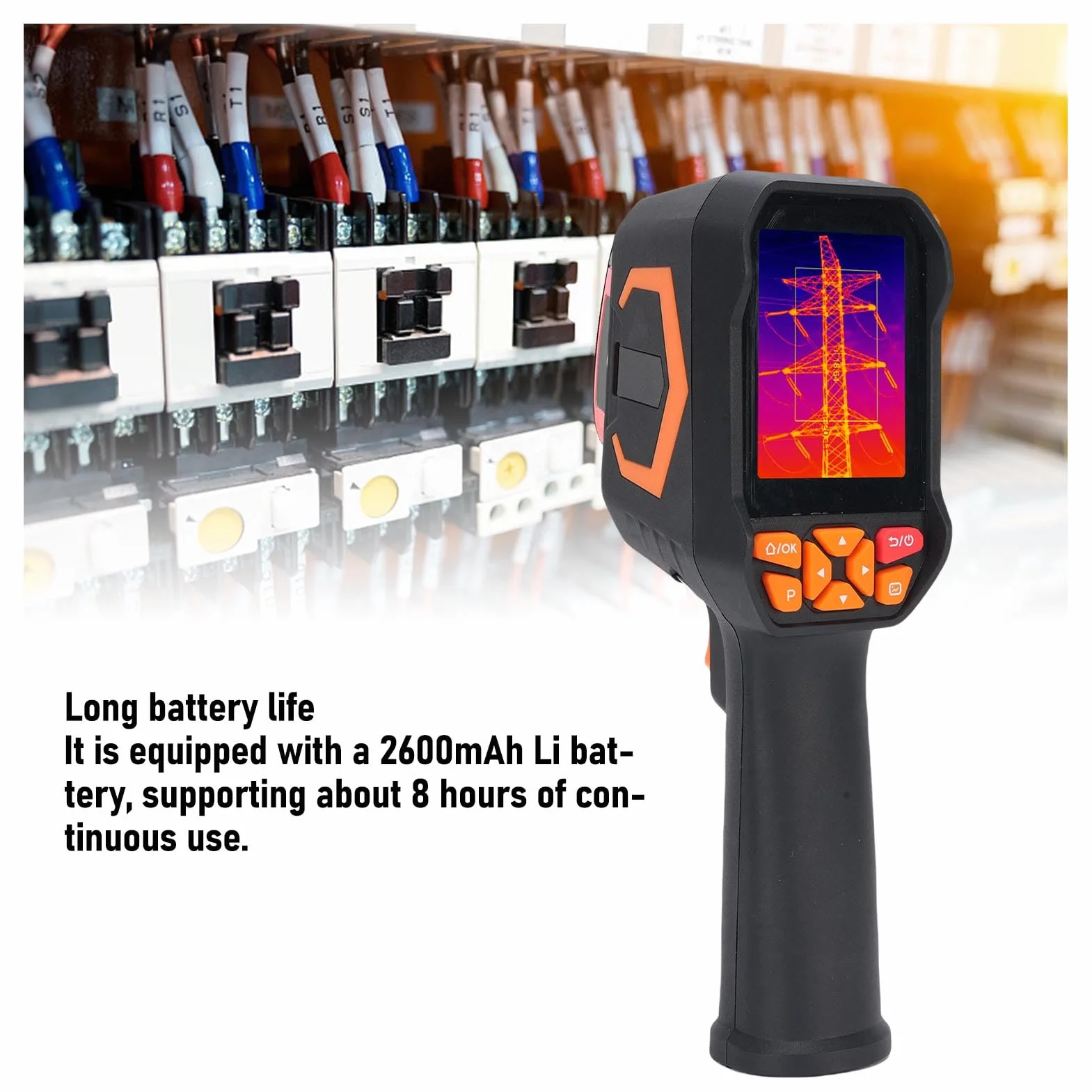 Topiky Handheld Termiczna Kamera Termiczna, Kamera do Obrazowania Termicznego, Obraz Termiczny w Podczerwieni, -20 ° C do 550 ° C 8 GB Storage 25 Hz Ramina Klatek na Poziom
