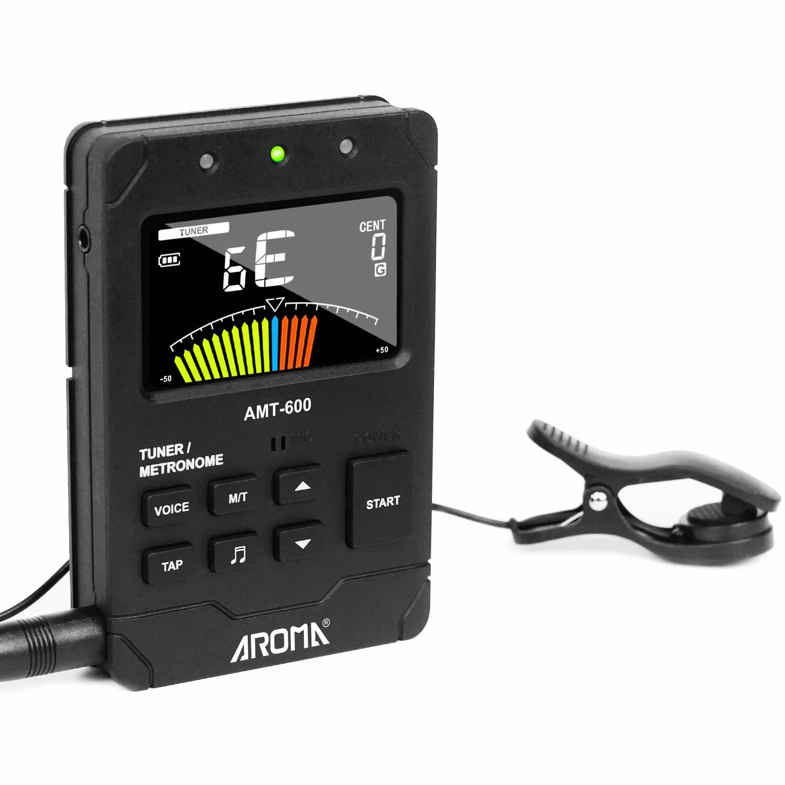 Aroma Cyfrowy Metronom Stroik 3 w 1 z Funkcją Ładowania Zliczanie Wokalne, Szybkie i Dokładne Strojenie, Generator Tonów, Tuner do Gitary, Pianina, Saksofonu i Wszystkich Instrumentów