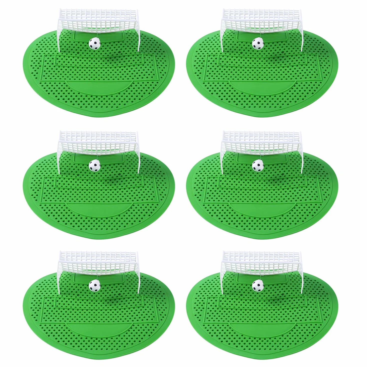 6 sztuk sito do pisuarów, 19,3 x 18,5 x 6 cm, sito do pisuaru, do drzwi piłkarskich, dyszlak do pisuaru, mata antyrozpryskowa do pisuaru