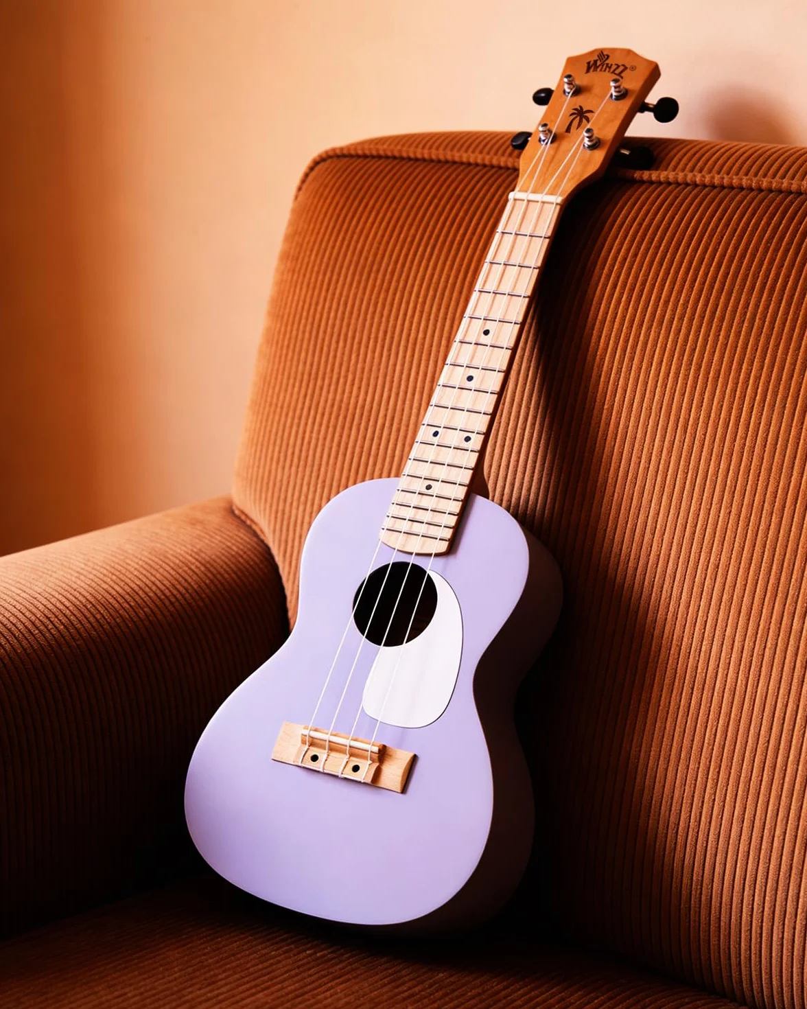 Ukulele soprano Winzz dla dzieci 51 cm 4 struny fioletowe drewno
