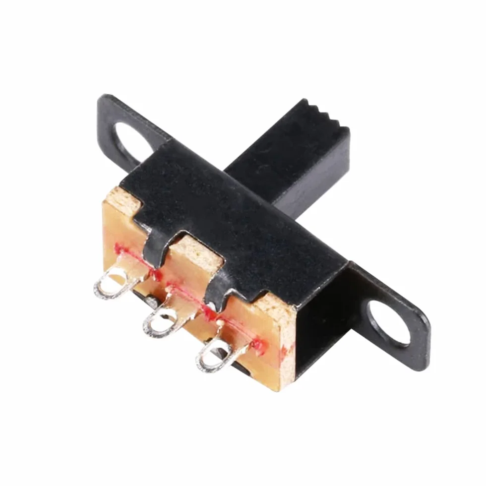 100 szt. 3-pinowy 2-pozycyjny przełącznik suwakowy mini panel przełączników ON/OFF mikroprzełącznik do urządzeń elektronicznych DIY panel przełączników
