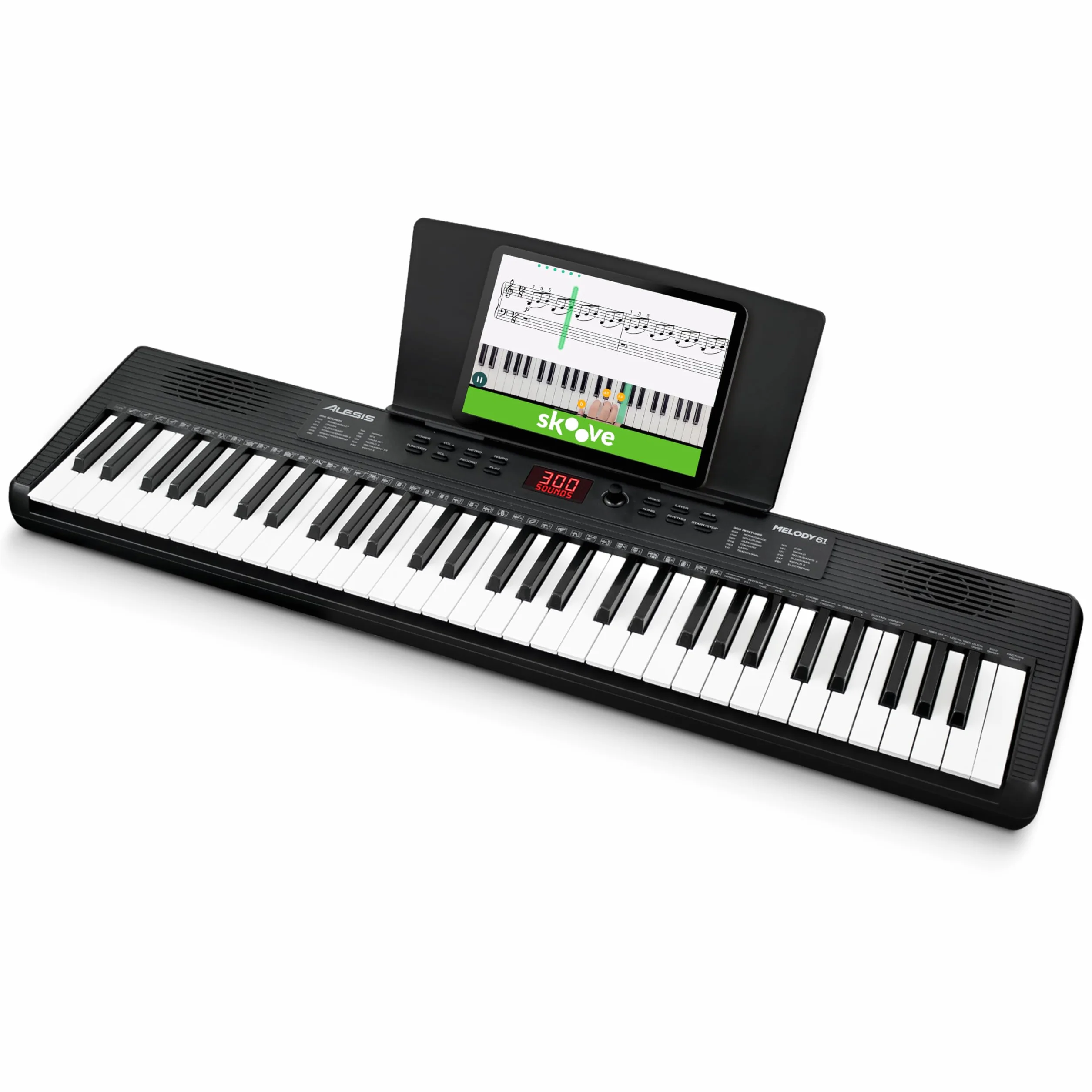 Alesis Melody 61 Pianino dla Początkujących 61 Klawiszy Głośniki Podpórka pod Nuty Tablet 300 Brzmień Lekcje Gry