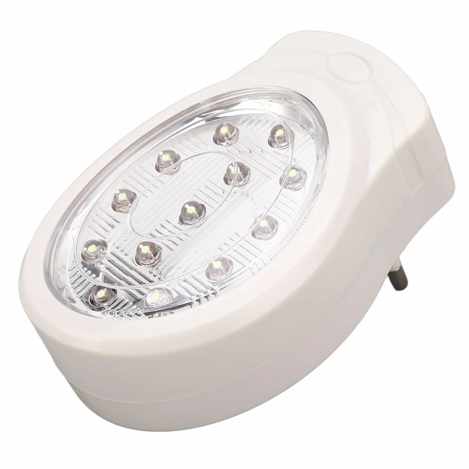 AC110‑240V Awaryjna LED ABS 2W Zimna Biel 2 Biegi Lampka Awarii Zasilania Możliwość ładowania Podłącz lampkę Awarii Zasilania (Wtyczka UE)