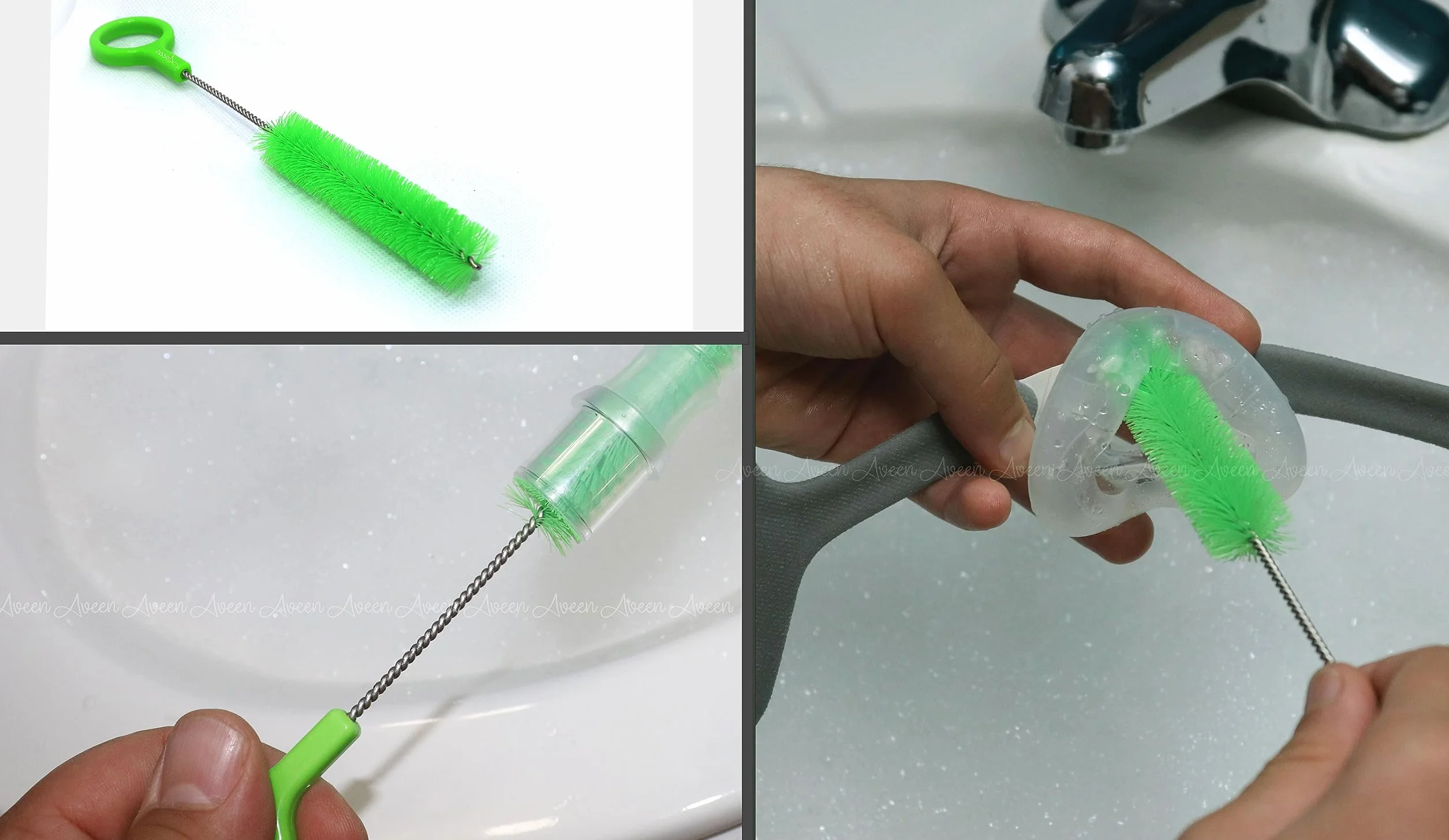 Szczotka do czyszczenia węża i maski CPAP, odpowiednia do wszystkich typów węży CPAP, średnica szczotek 15 mm i 19 mm, CPAP-Schlauch- und Maskenreinigungsbürste,