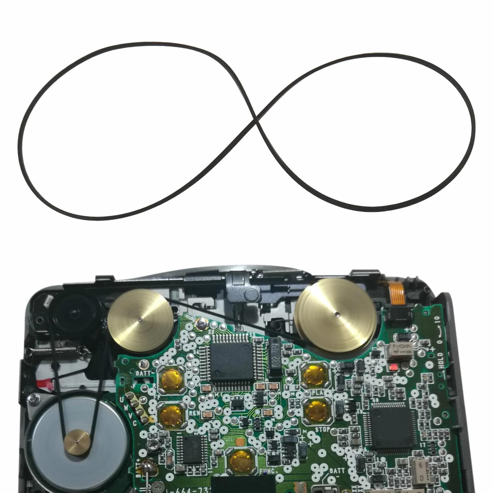 2x Paski Zamienniki Kompatybilne z Walkmanem Kompatybilne z Sony WM-EX550 WM-EX570 WM-FX651 WM-FX653 WM-FX655 WM-FX855 Pasy Przekładniowe Kwadratowe Grubość 0,6mm Czarne
