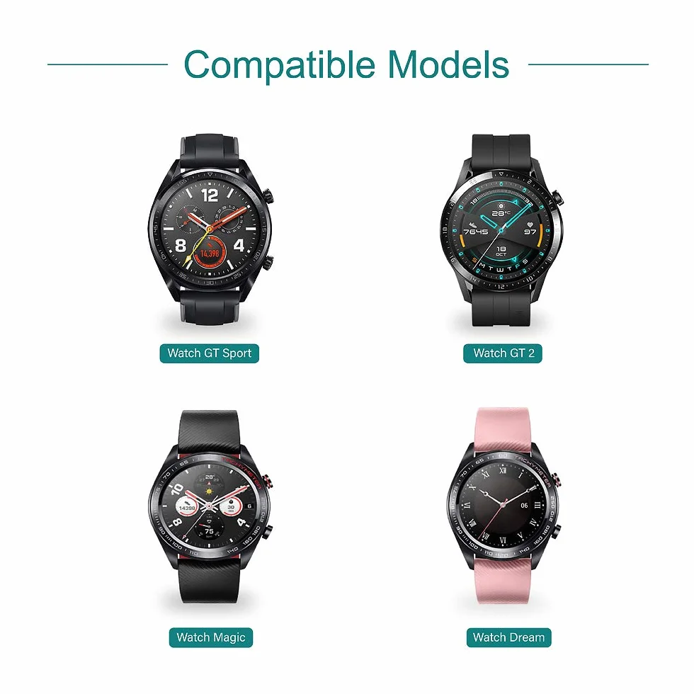 TUSITA Ładowarka Kompatybilny z Huawei Watch GT Classic Sport, GT2, GT 2e, Honor Watch GS Pro, Magic Magic 2, Honor Watches Dream - Kabel USB Stacje Ładująca Ładowarki 3,3ft/100cm