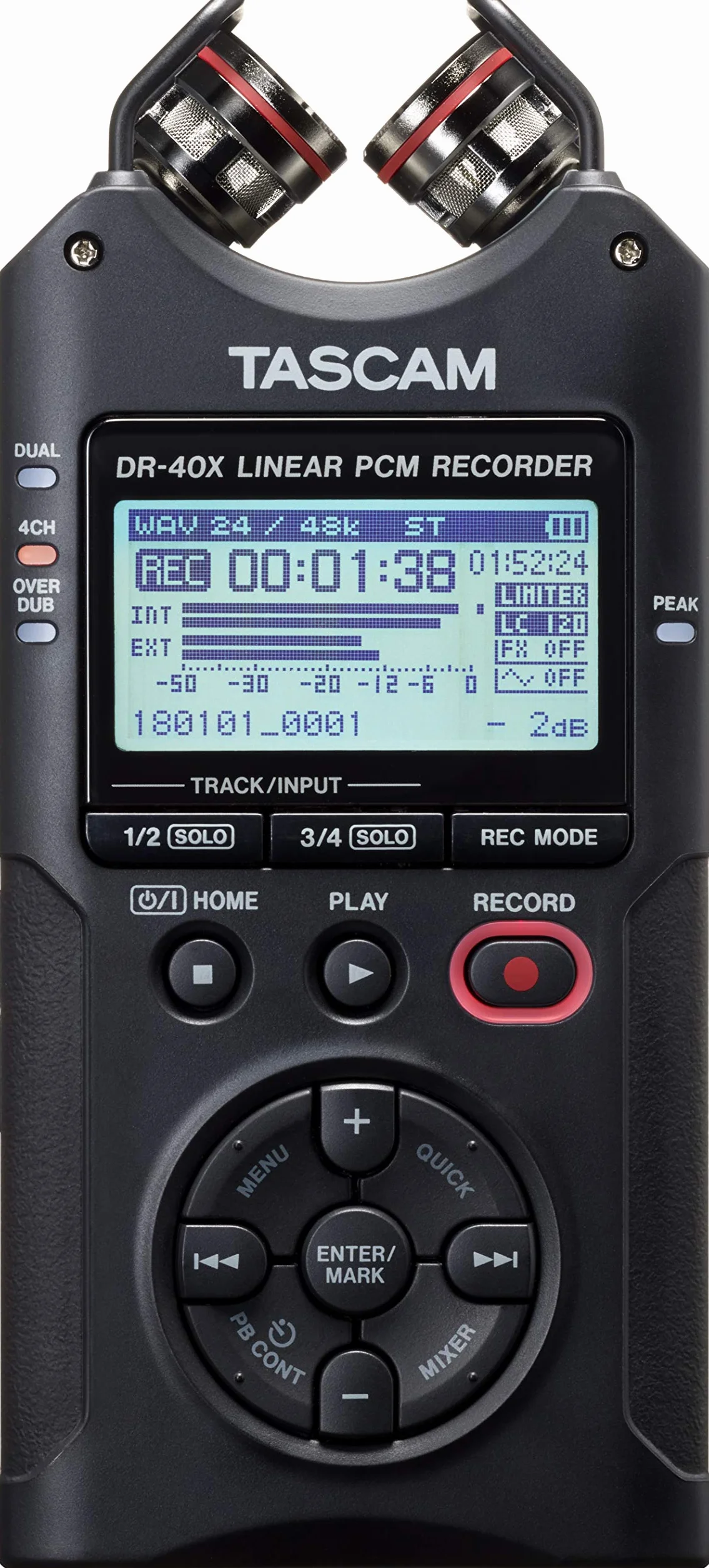 Tascam DR-40X Przenośny rejestrator dźwięku czterościeżkowy z interfejsem USB