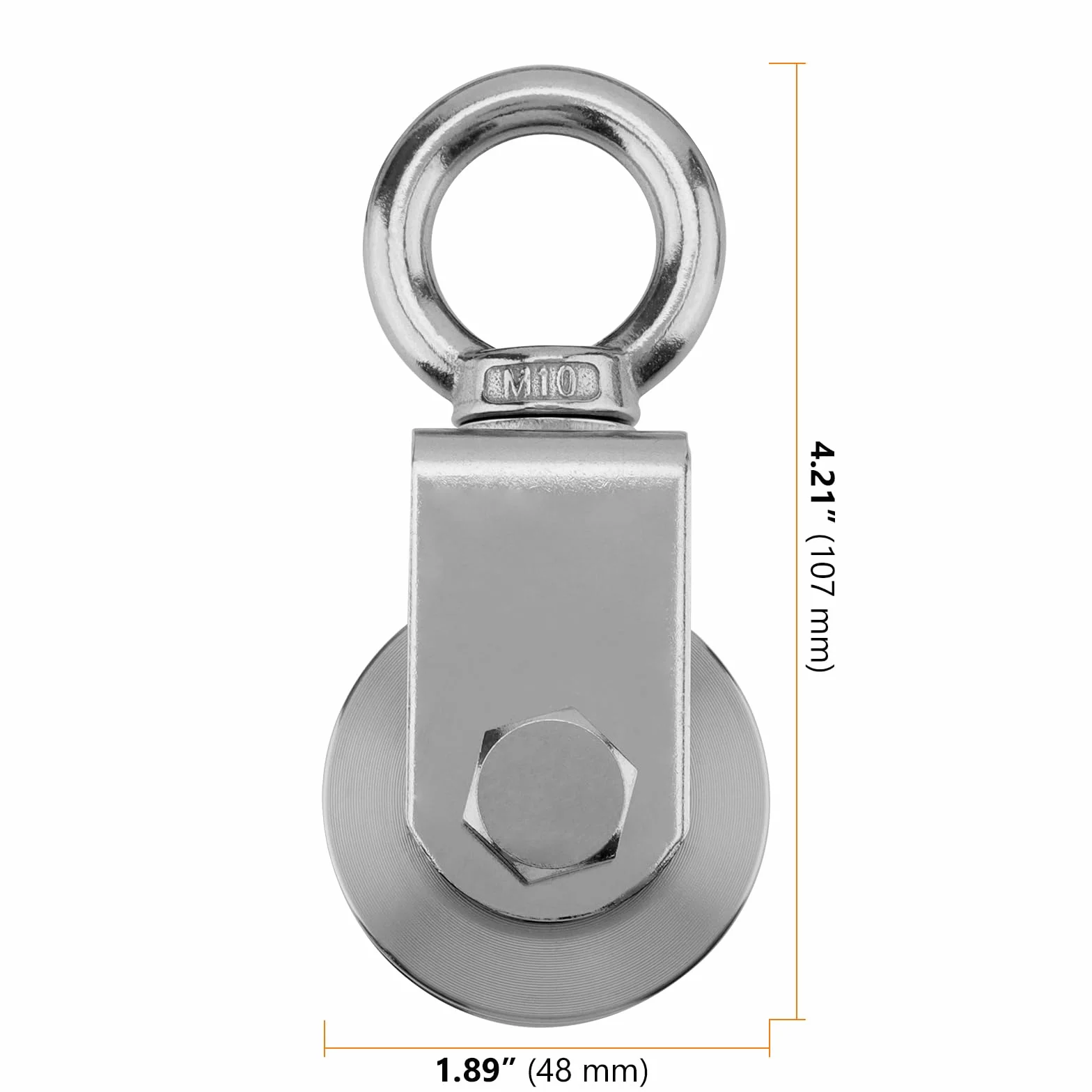 Rolka zwrotna, linka stalowa, rolka linowa fitness, 48 mm, stal nierdzewna, ?o?ysko kulkowe, kó?ka, do urz?dze? fitness, akcesoria fitness, no?no?? 500 kg