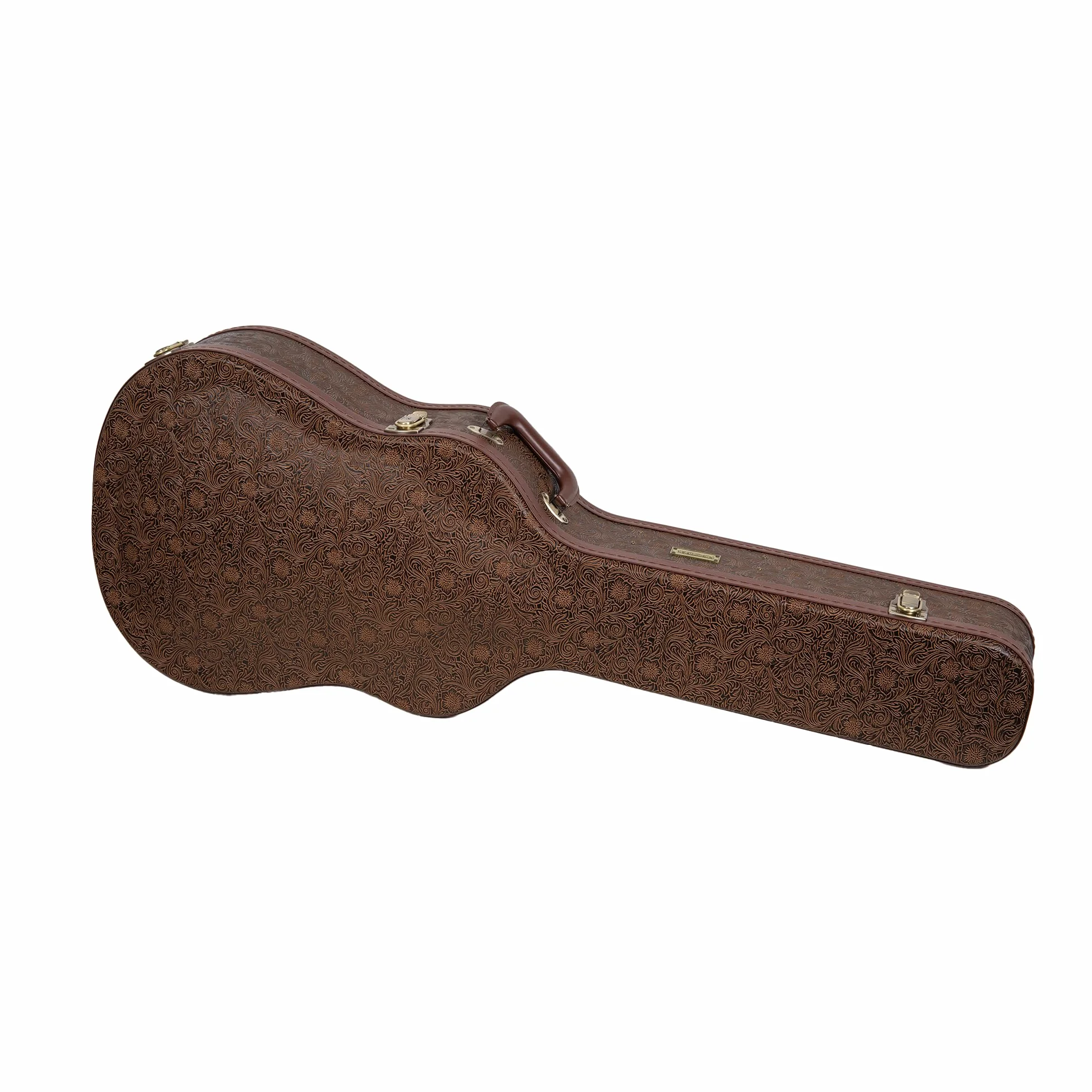 Crossrock Designer Seria Uniwersalna Drewniana Obudowa Do Gitar Gibson Acoustic J45 Martin Dreadnought Blossom Brown
