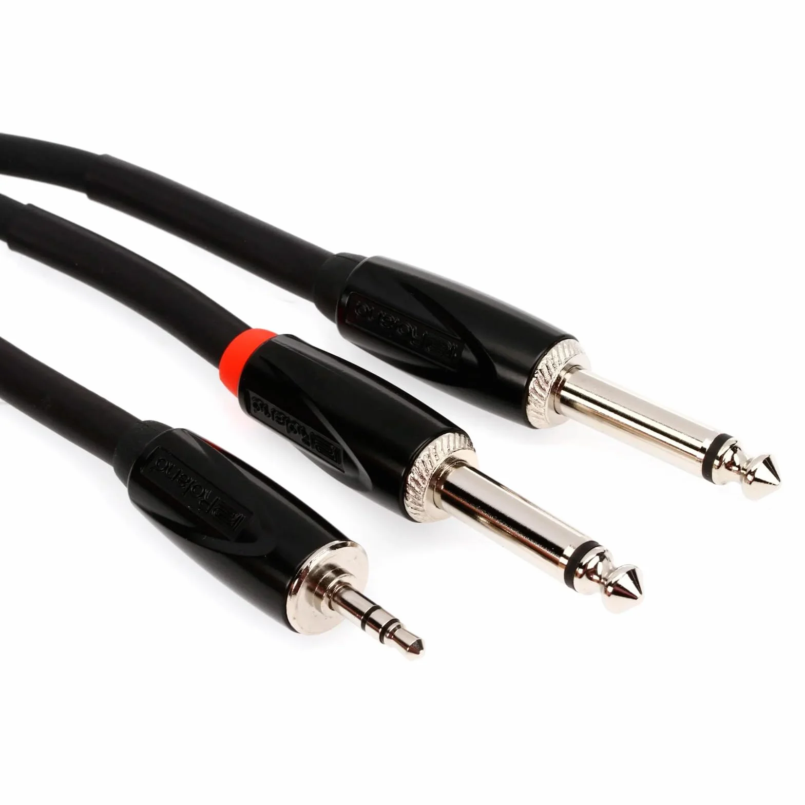 Roland Black kabel połączeniowy TRS 3,5 mm na 2 x 6,3 mm 3 m RCC-10-3528V2