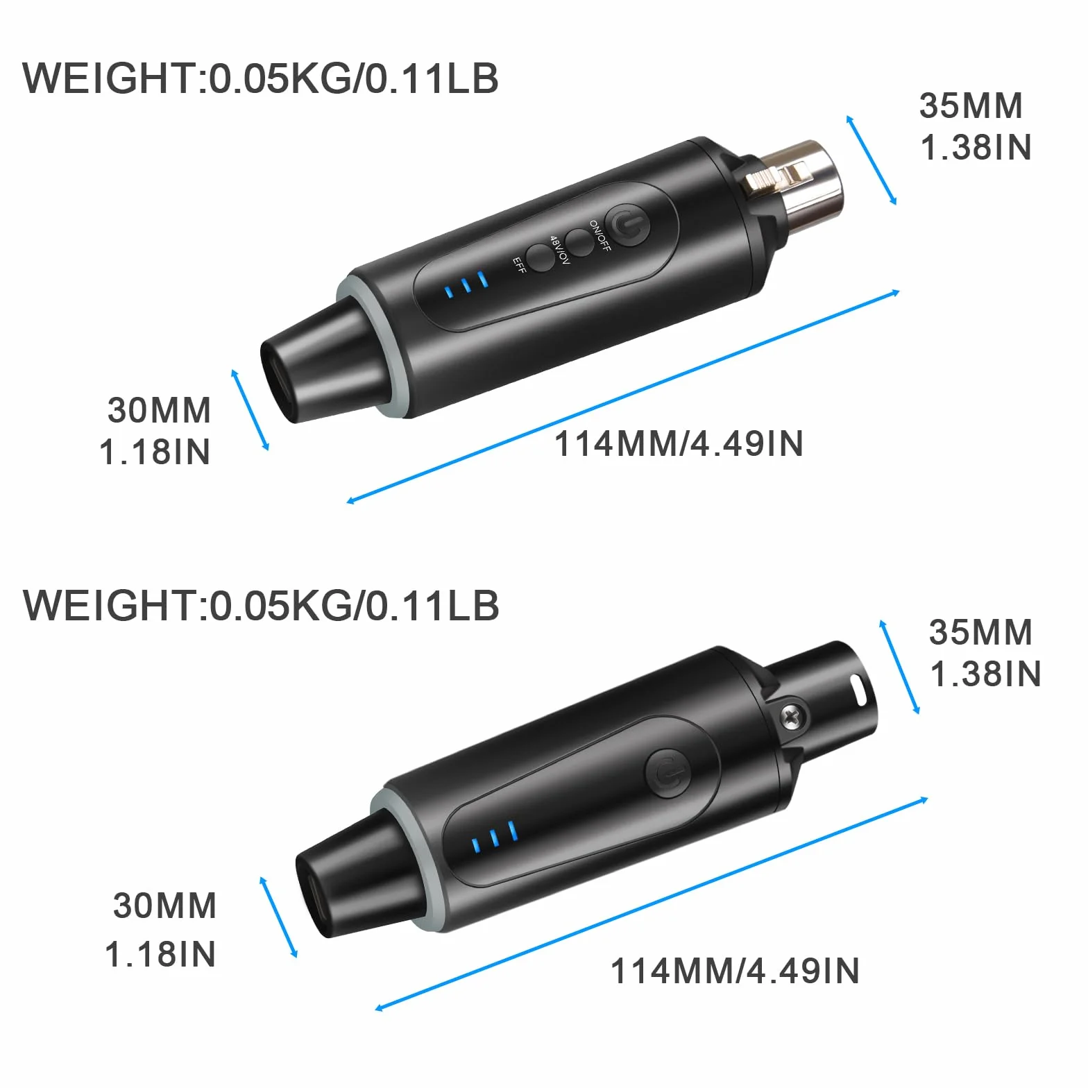 Depusheng S5 System mikrofonu bezprzewodowego, nadajnik gitarowy, wtyczka XLR, zasilanie fantomowe 48 V