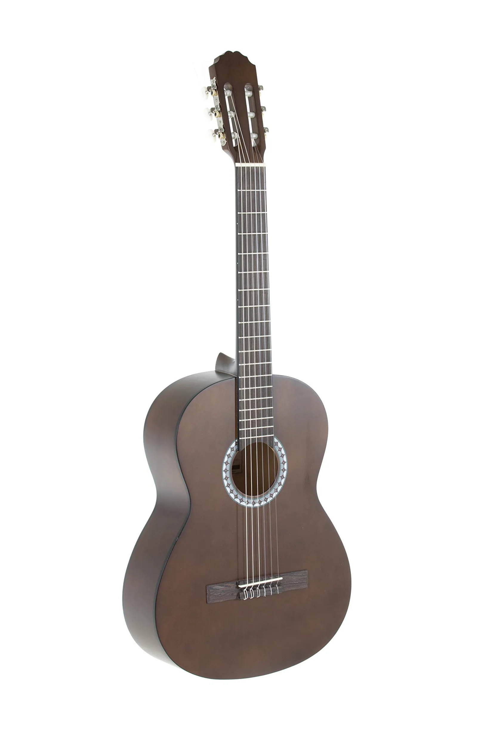 GEWA gitara klasyczna Basic 4/4, korpus lipa, podstrunnica drewno pakkaholz, chromowane masynki, kolor orzechowy