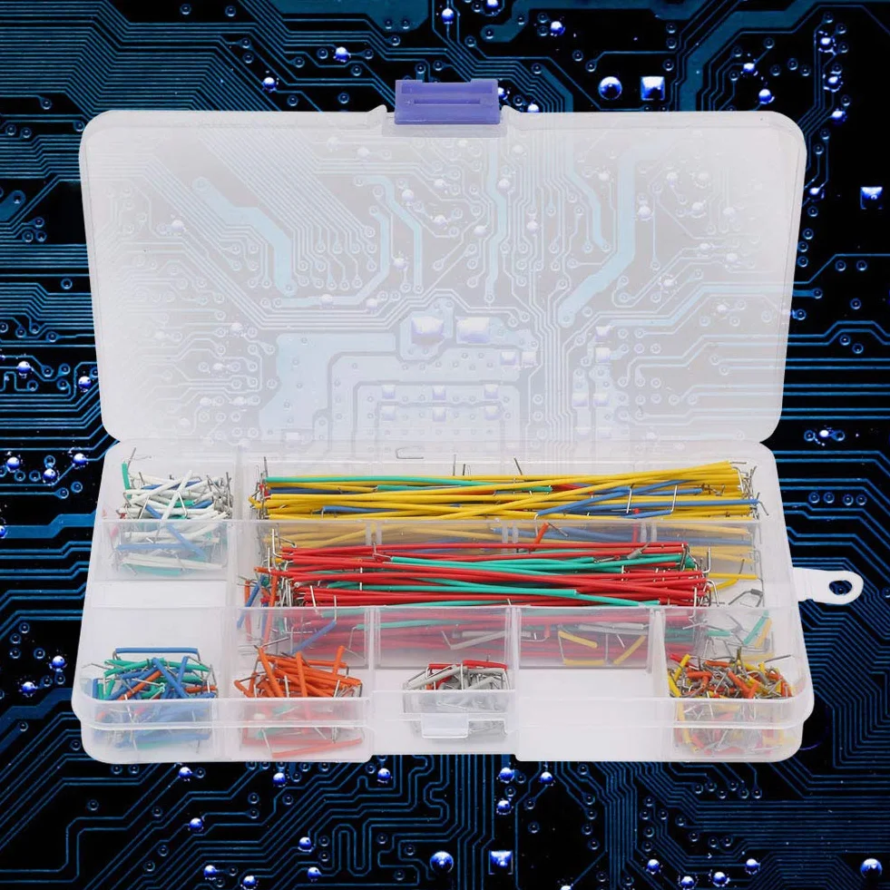 560 sztuk zworki do krojenia chleba 14 różnych długości kabel do krojenia chleba zestaw kabli rozruchowych z przezroczystym plastikowym pudełkiem, deska do krojenia chleba