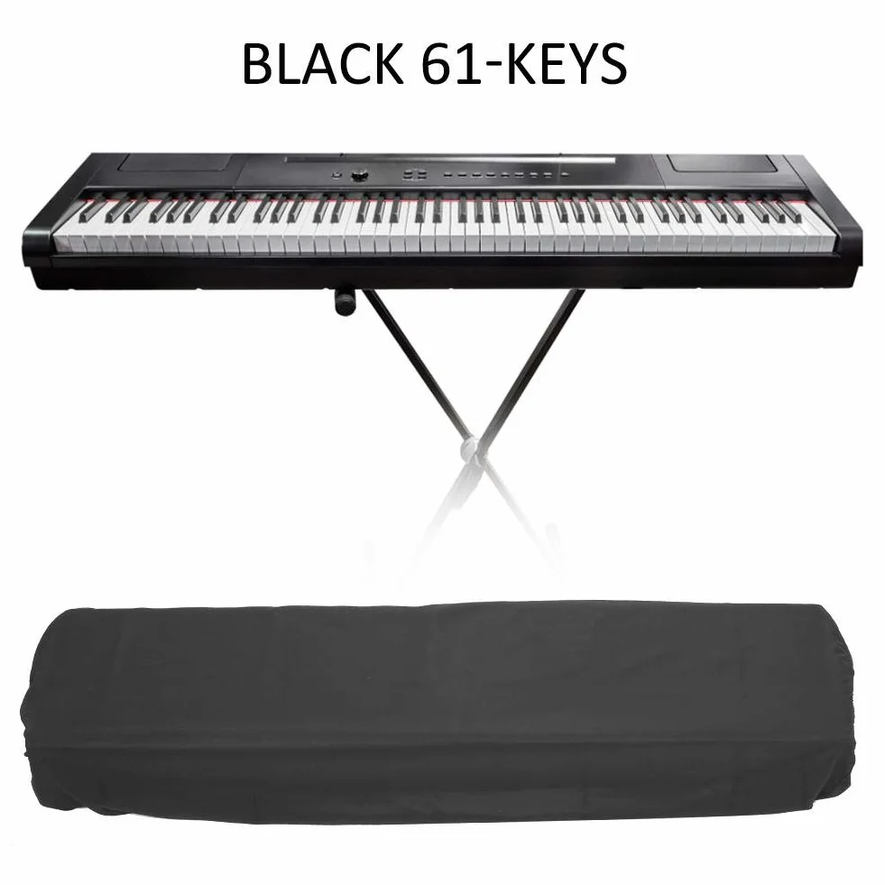 Pokrowiec na klawiaturę, pyłoszczelny pokrowiec na klawiaturę fortepianową, akcesoria do instrumentów muzycznych (88 czarnych klawiszy)