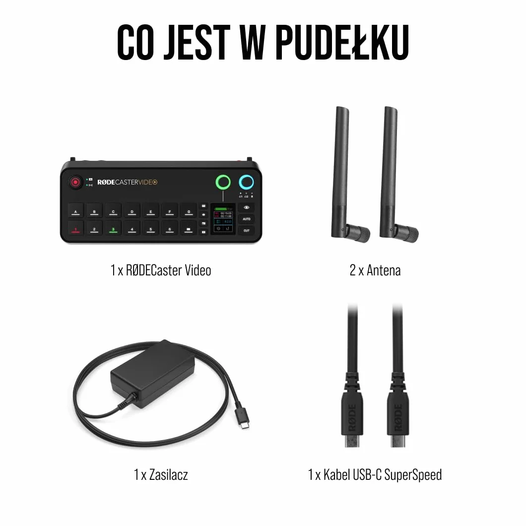 RØDE RØDECaster Video - Profesjonalny przełącznik wideo i interfejs audio - Wielokamera, 6 x wejść wideo (HDMI i USB), 1080p60, Sceny z wieloma źródłami