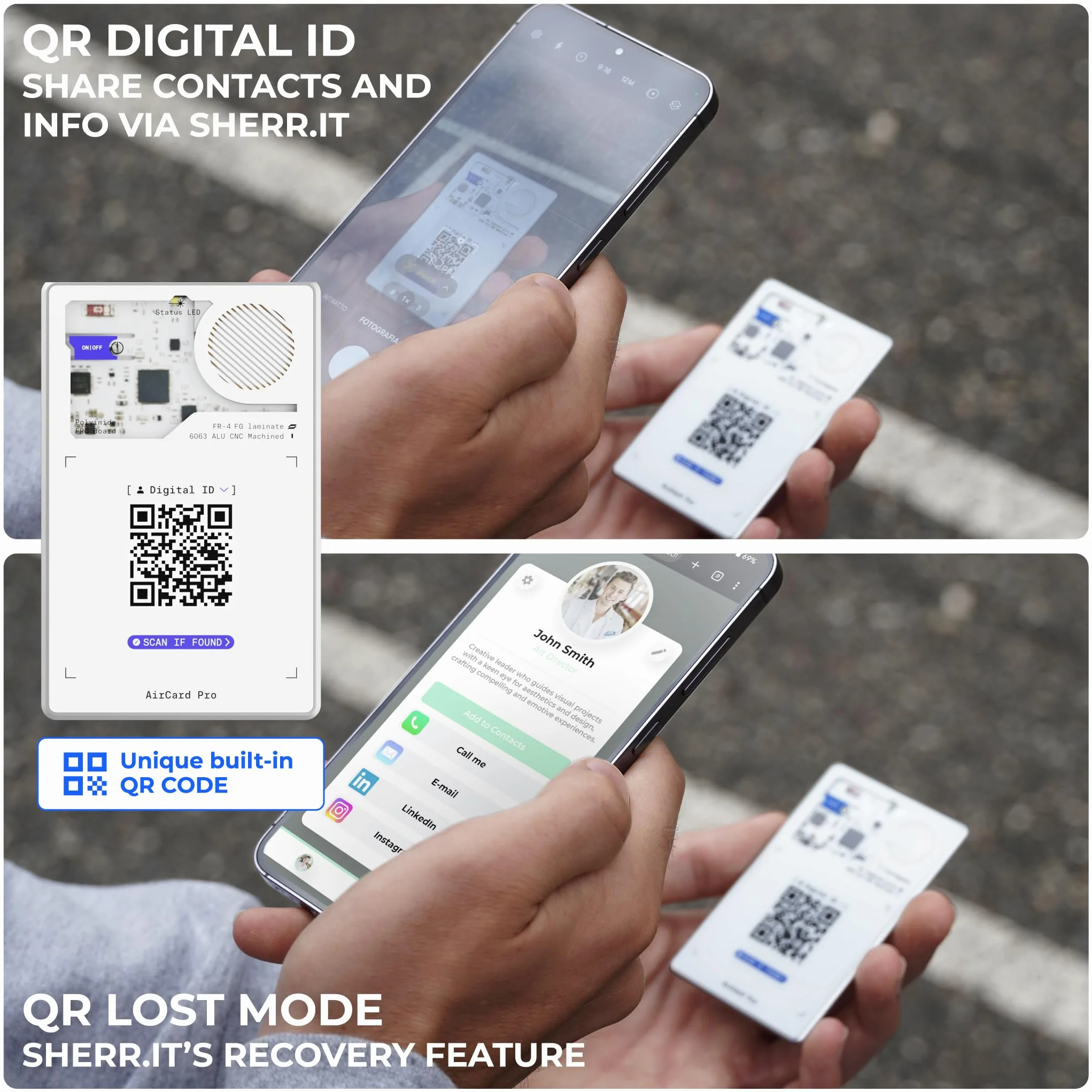 Rolling Square AirCard Pro – lokalizator Bluetooth kompatybilny tylko z systemem Android Google Find Hub – bezprzewodowy tracker ładowania z cyfrowym identyfikatorem, portfel i paszport wyszukiwarka