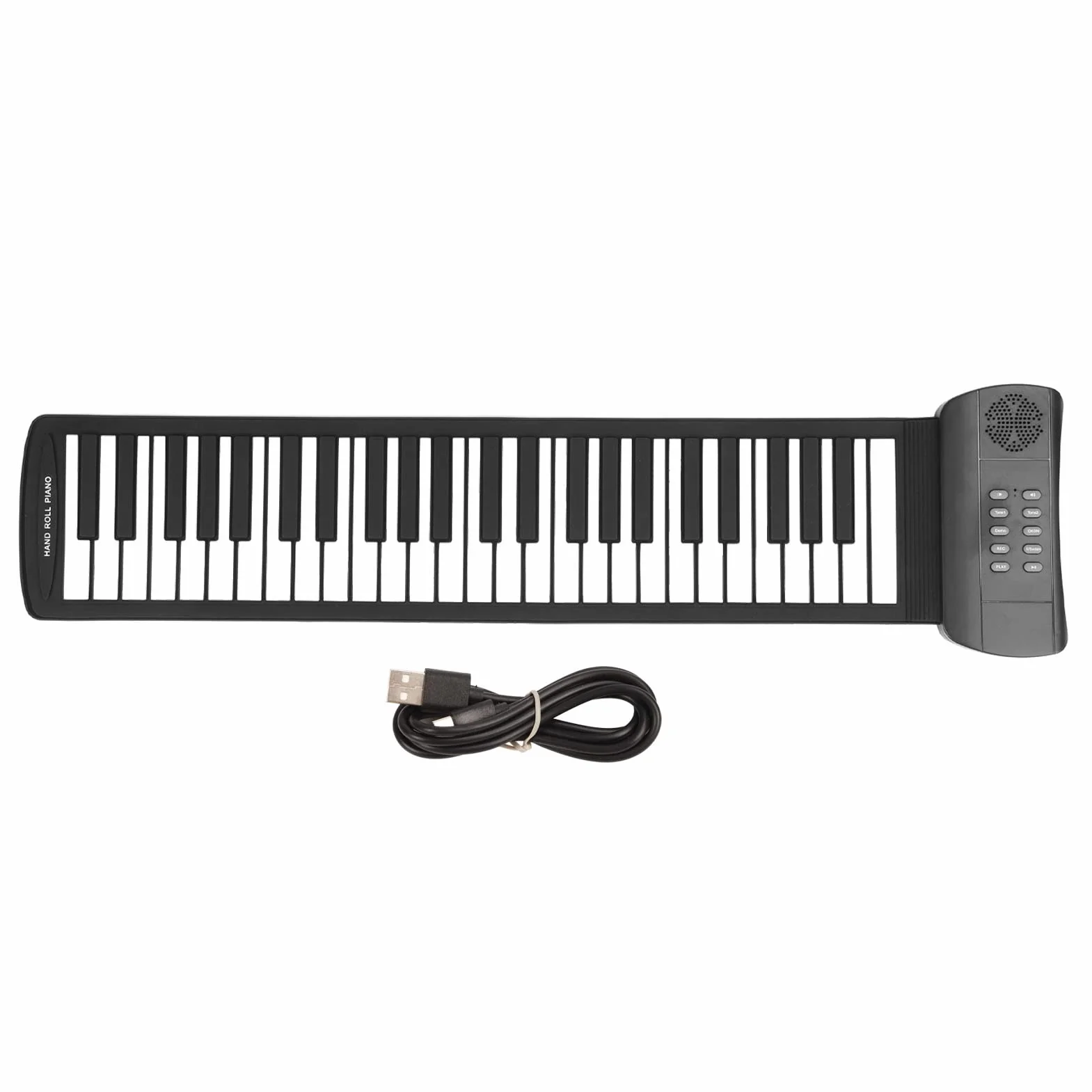 Roll Up Piano, 49 Klawiszy Przenośne Elektroniczne Pianino, Dźwięk Przestrzenny 4D USB Elektroniczne Ręczne Pianino Zwijane, dla Początkujących Dorosłych Prezenty(PM49)