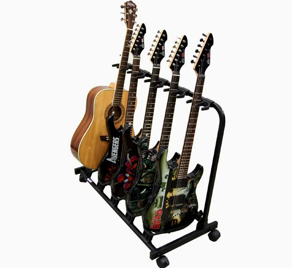 Guitarra 5 carrito soporte Pro Audio etapa, Studio o pantalla de goma separador soporte para guitarra eléctrica o acústica