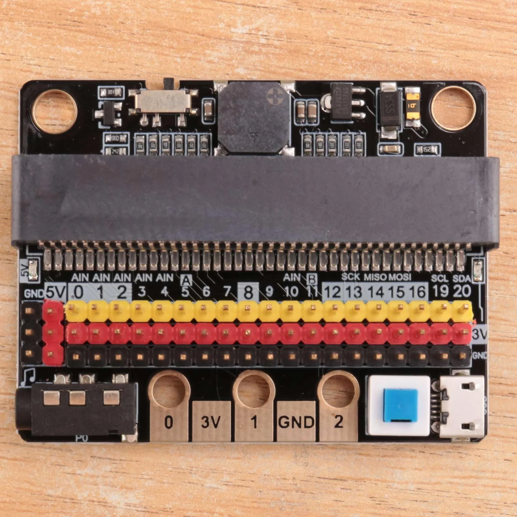Micro-Bit Expansion Board IOBIT V2.0 Breakout Adapter Shield z brzęczykiem do programowania grafiki Python dla dzieci