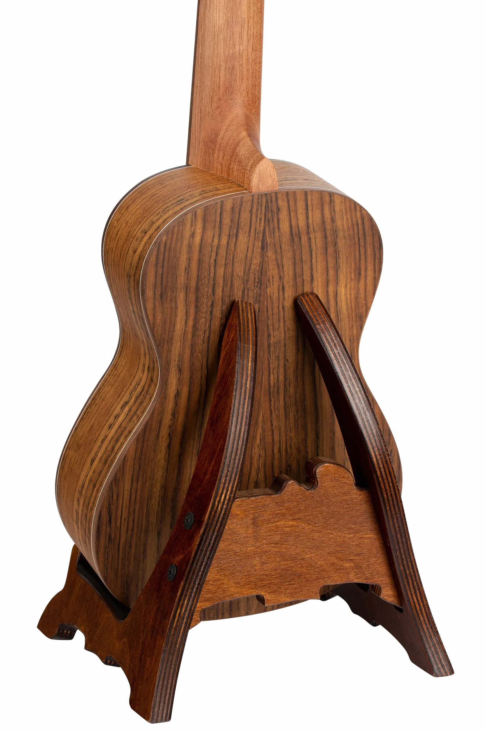 Ortega Guitars OWUS-1 stojak na ukulele z drewna brzozowego, ciemnobrązowy