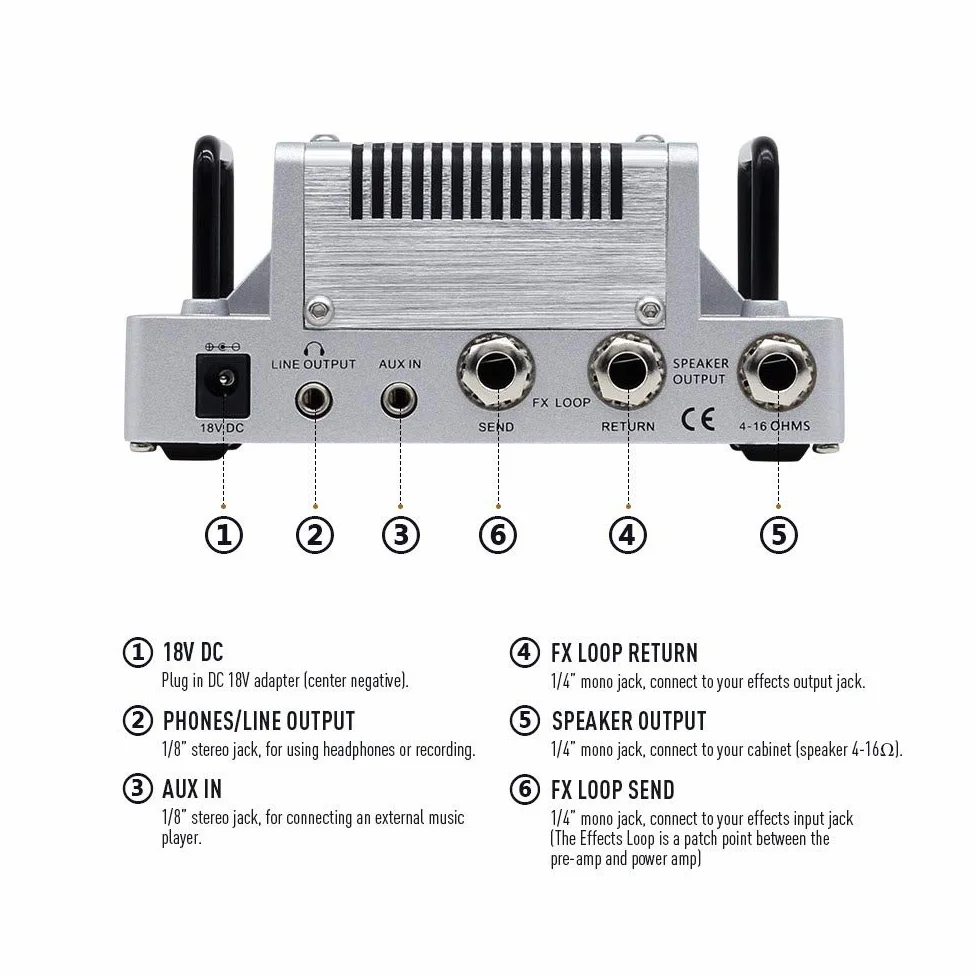 Hotone Thunder Bass NLA-4 5 W głowica wzmacniacza