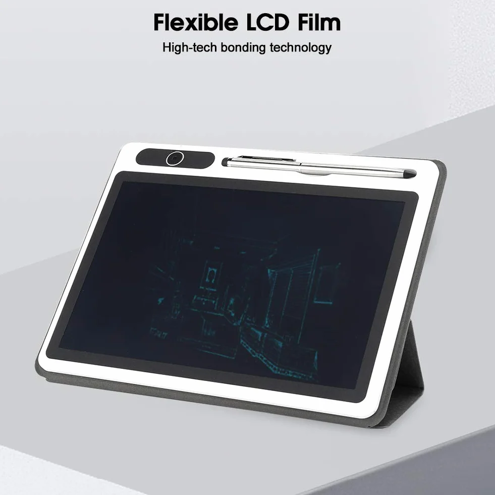 Elektroniczny notatnik 10-calowy tablet LCD do rysowania materiałów komercyjnych Zaawansowana technologicznie technologia laminowania (Red (z skórzanym etui)