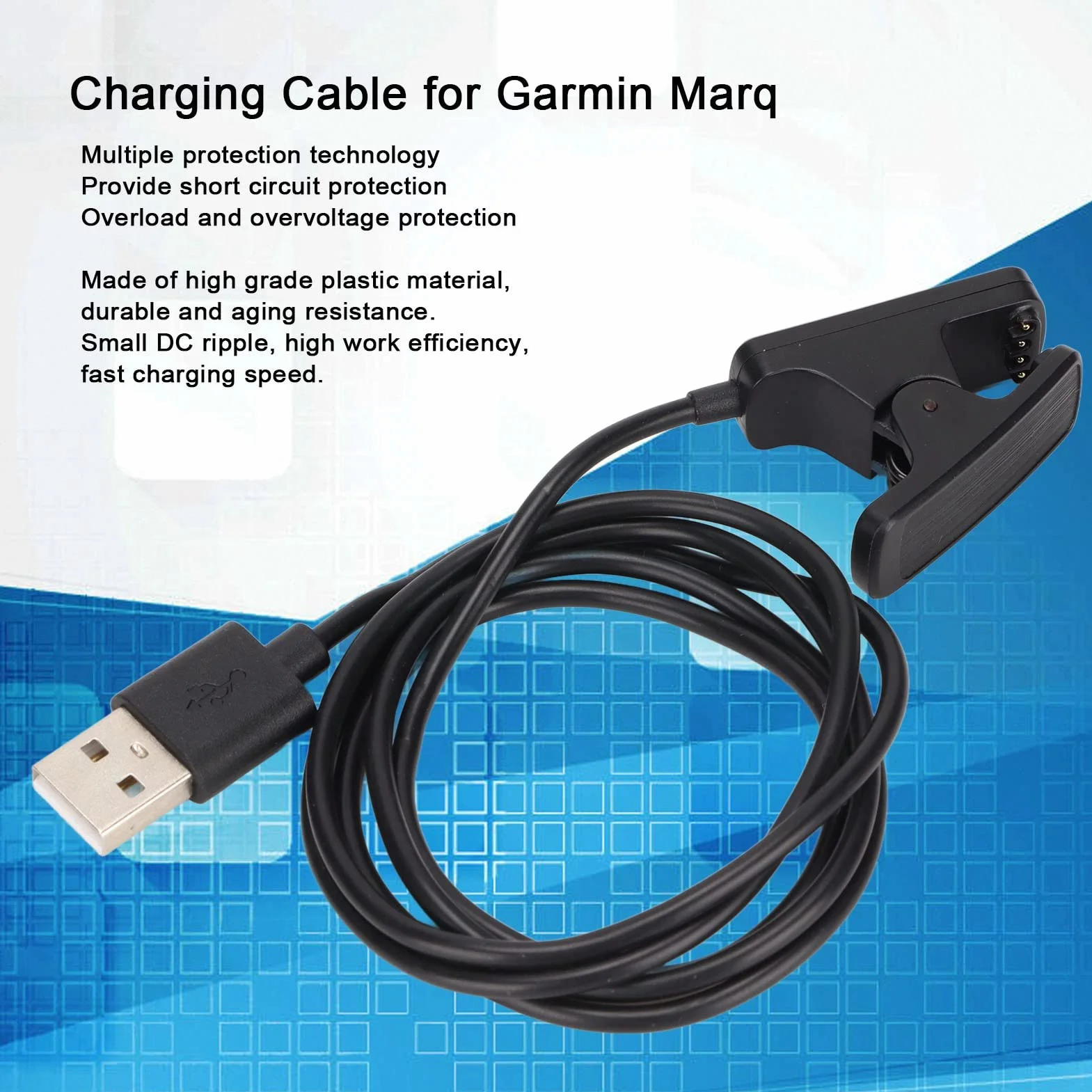 Kabel ładujący do Marq, Zamiennik Przewodu ładującego USB Smartwatch do Serii Marq, 3,3 Stopy