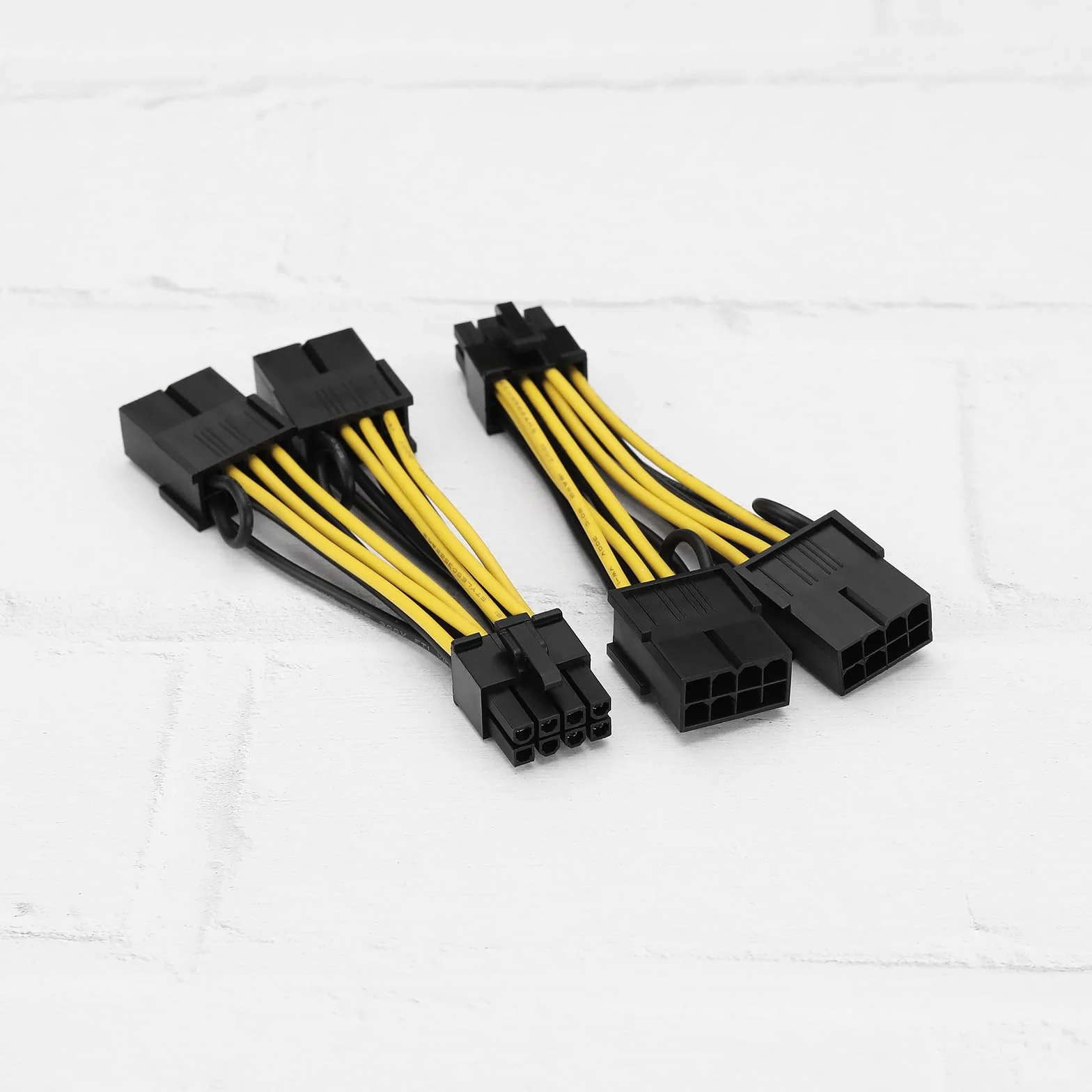 2 szt. Kabel zasilający karty graficznej 18AWG cynowana miedź procesor 8-pinowy męski na podwójny P-CIE 8-pinowy kabel żeński 030-0571-000 kompatybilny z Tesla K80 M40 M60