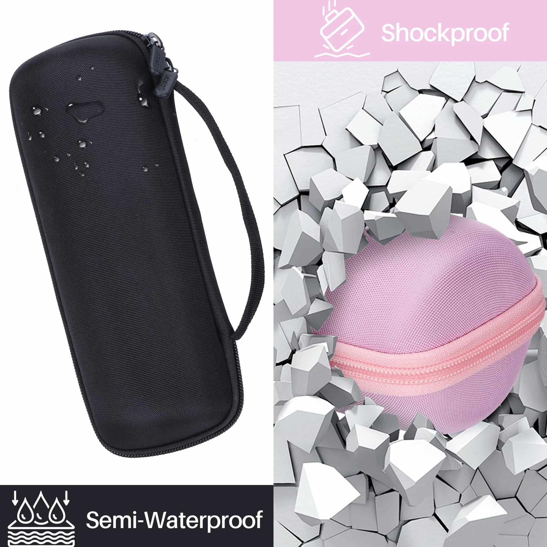 Lebakort Twarde etui kompatybilne z JBL Flip 7/6/5/4 wodoodporny przenośny bezprzewodowy głośnik Bluetooth czerwona obudowa
