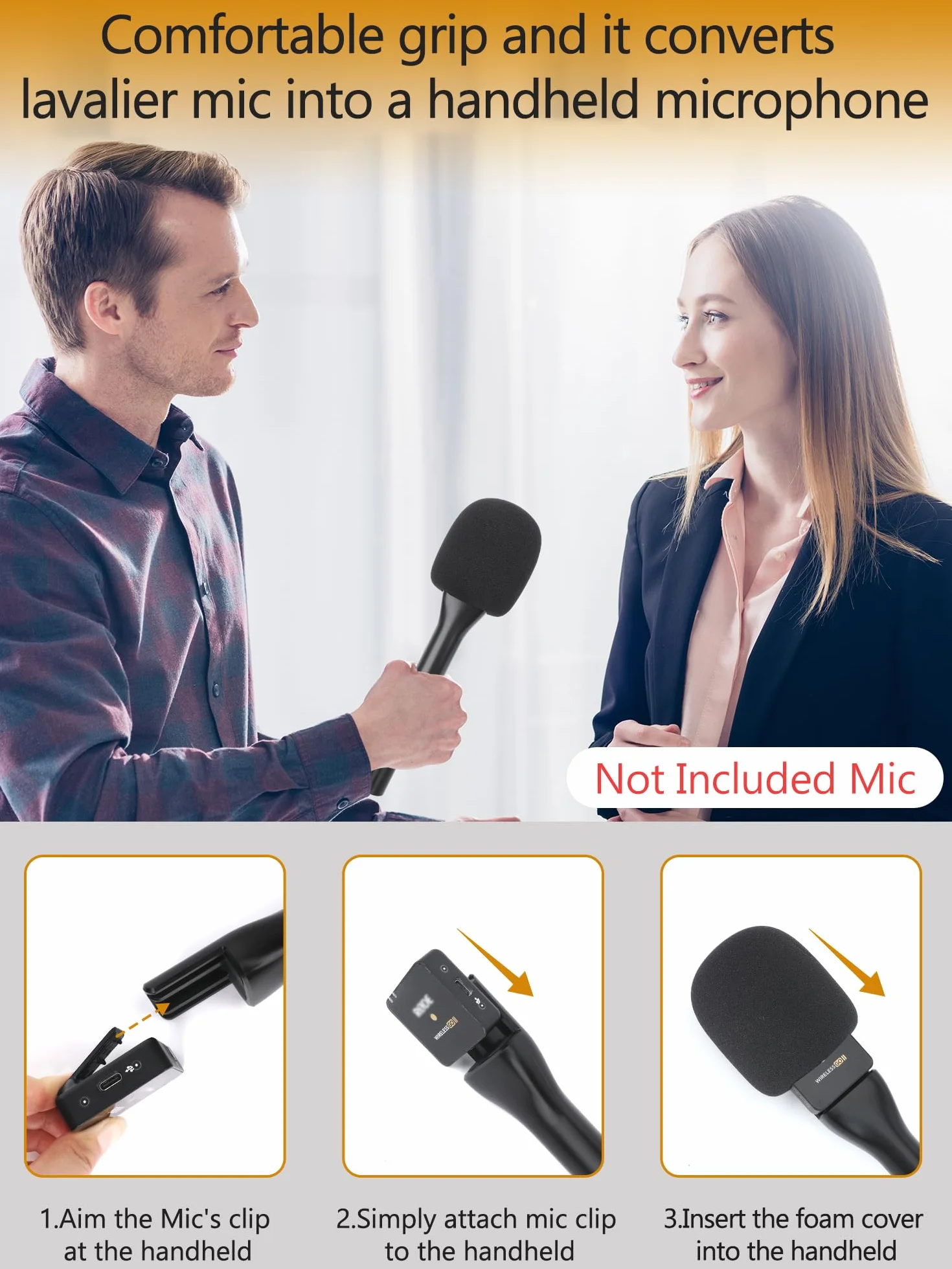 YOUSHARES 2 Szt. Bezprzewodowy Adapter Mikrofonowy Kompatybilny z DJI Mic, Mic 2, Rode Wireless GO II