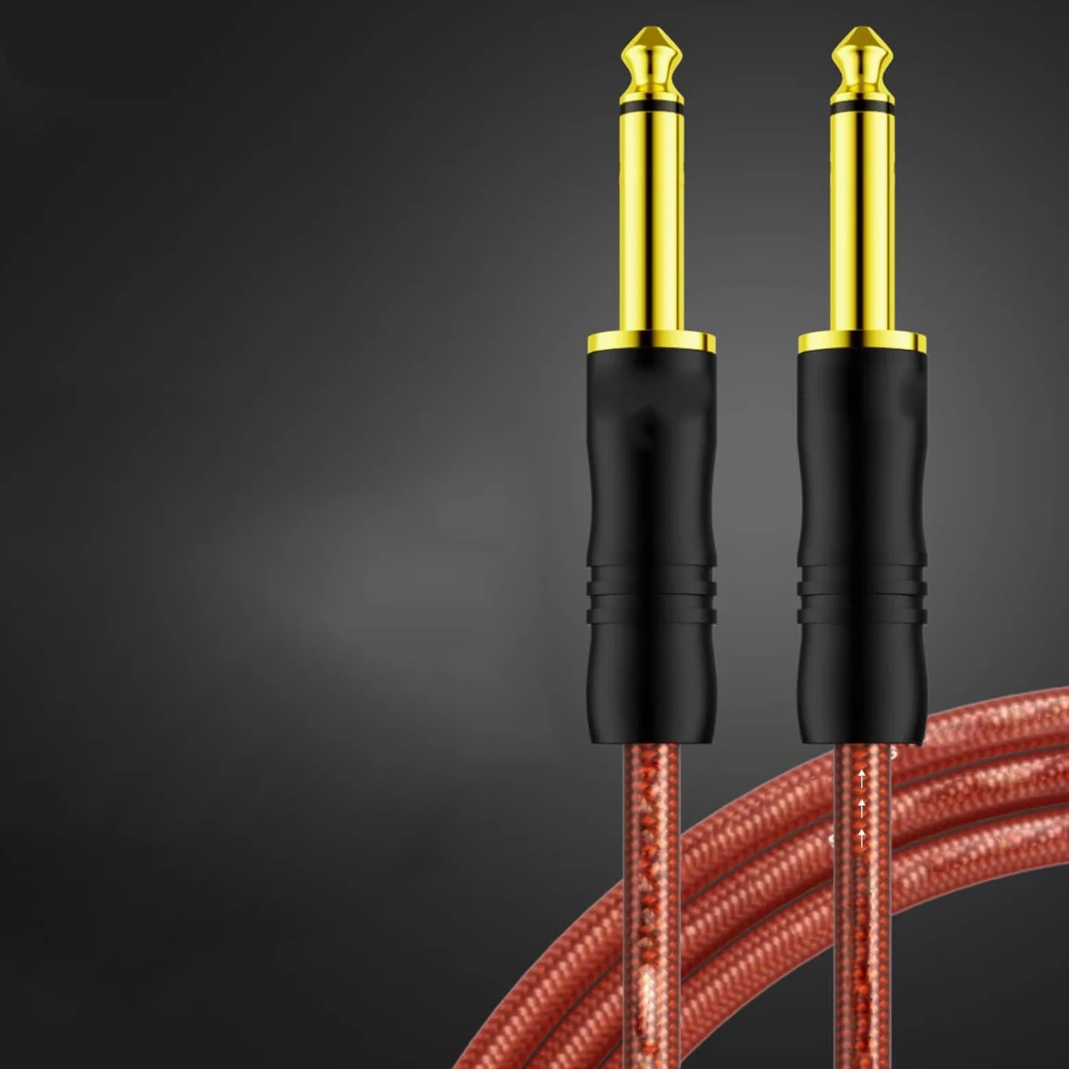 Posrebrzany Zbalansowany Kabel Stereo Z Miedzi Beztlenowej 6,5 Mm Do Wzmacniaczy I Mikserów | Kabel gitarowy (stereo, 300 cm)