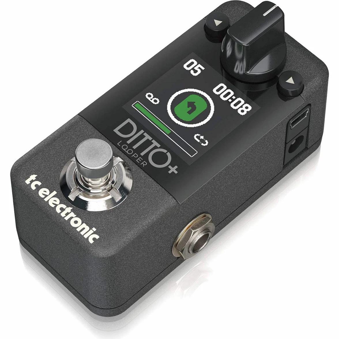 TC Electronic DITTO+ LOOPER Next Generation 60-minutowy wielosesyjny pedał do pętli, kompatybilny z komputerami PC i Mac