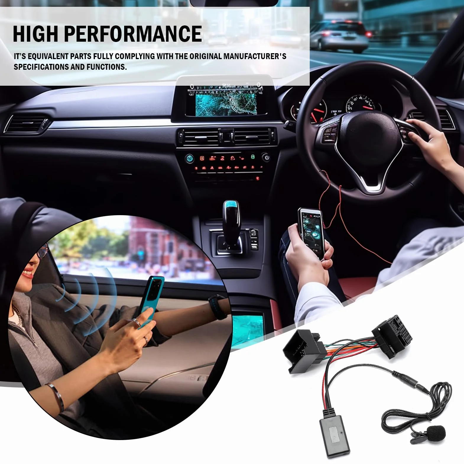 Aux Adapter audio Bluetooth 5.0 z mikrofonem do Z4 E85 2003-2008 E86 X3 E83 2004-2010 Mini Cooper R50 2000-2006 S R53 JCW