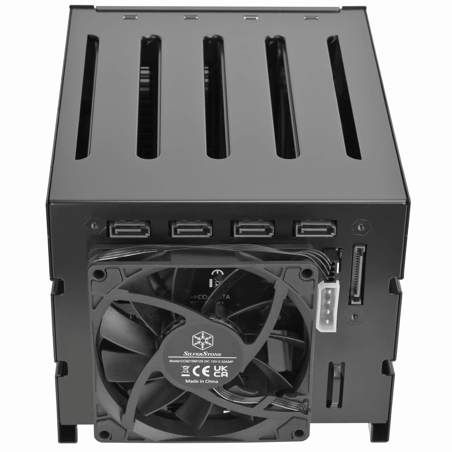 SilverStone Technology SST-FS304B-V, trzy kieszenie na urządzenia 5,25 cala na cztery 3,5-calowe gniazda SAS 12 G/SATA 6 Gbit/s z obsługą 9,5 mm Slim ODD