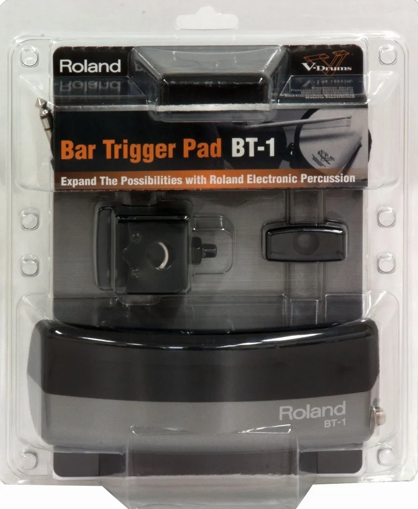 Roland Bt-1 podkładka spustowa do bębnów hybrydowych i V-Drums, wszechstronna dodatkowa podkładka spustowa do V-Pads i bębnów akustycznych, czarna
