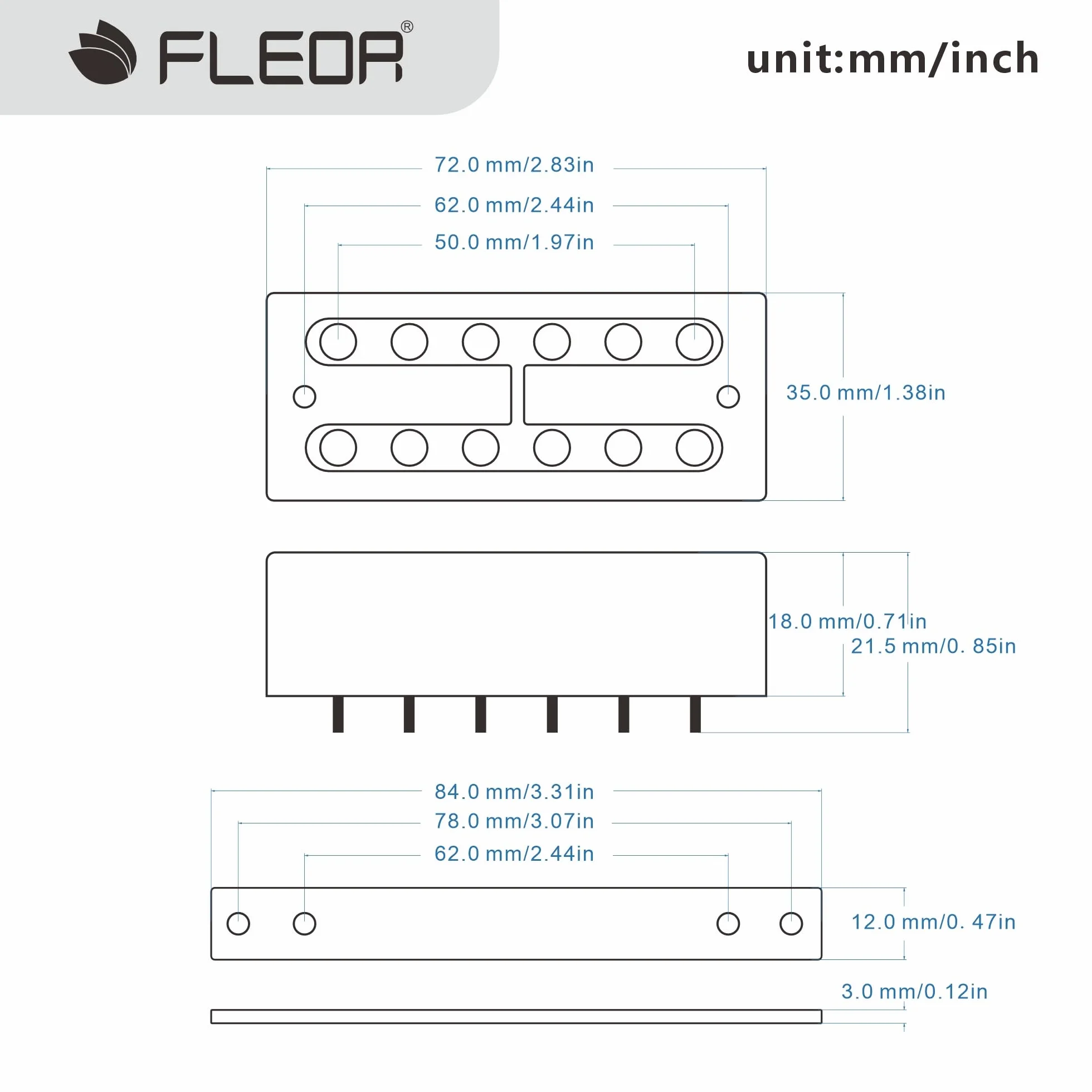 FLEOR Alnico 2 Humbucker Bridge 4-5K Pickup do gitary elektrycznej, złota