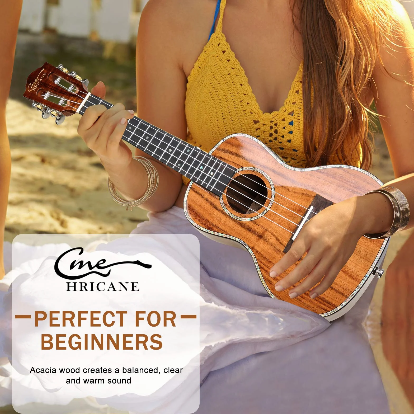 Ukulele koncertowe 23-calowe Koa Wood