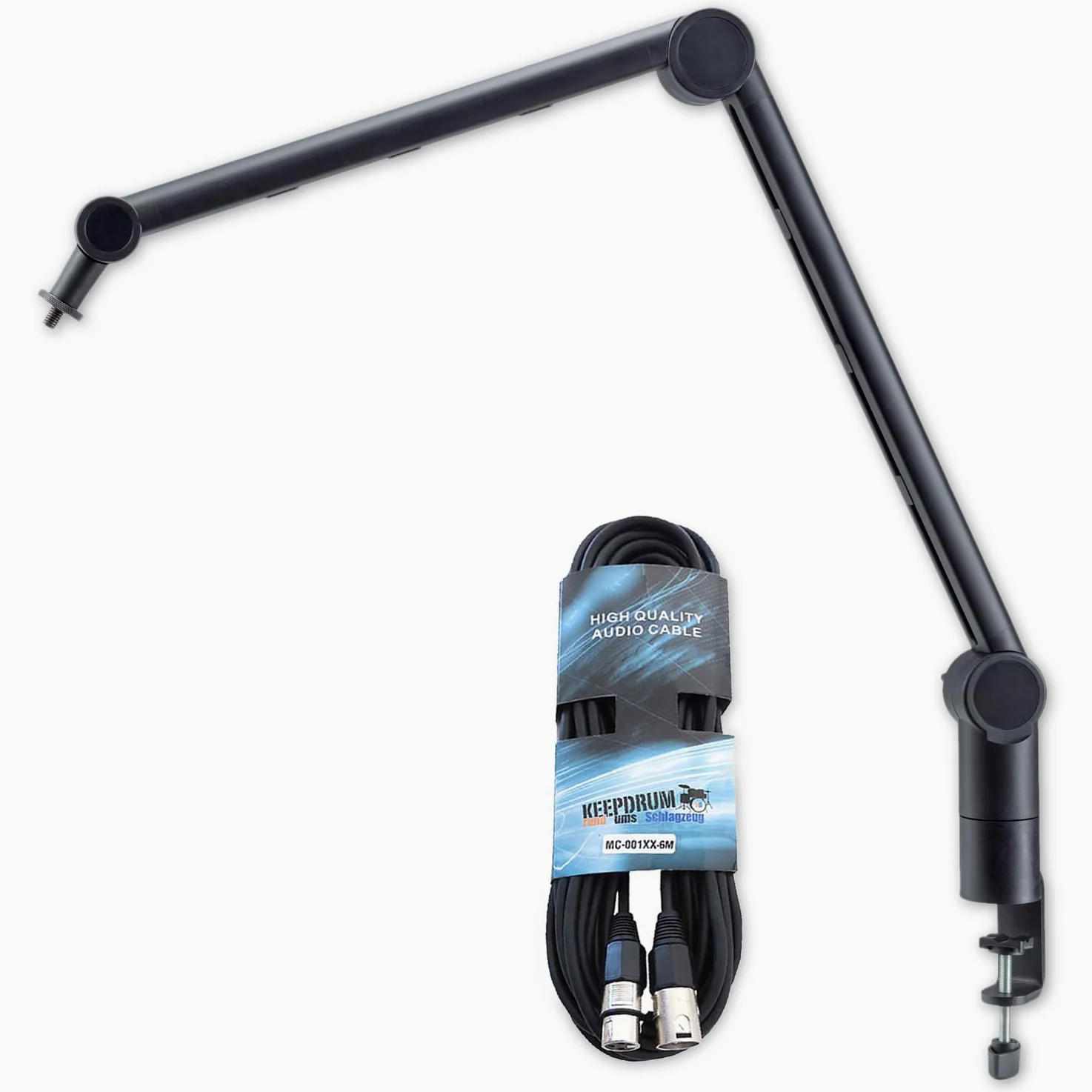 K-M 23868 ramię mikrofonowe, statyw z ramieniem przegubowym, z kablem keepdrum XLR