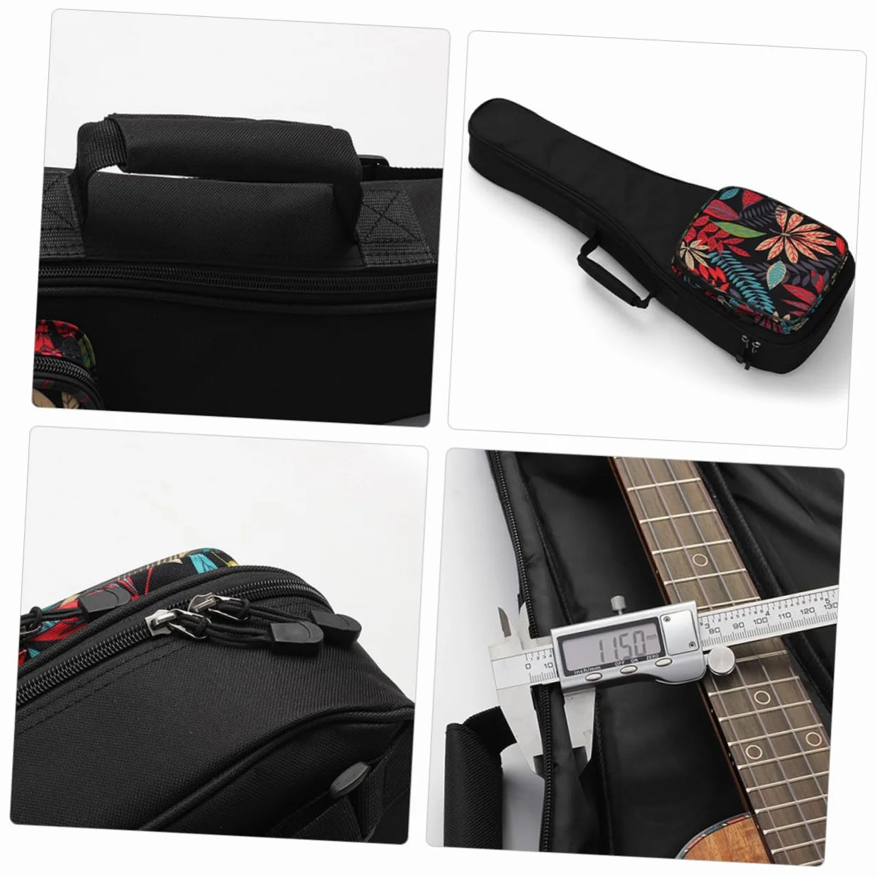Toyvian Ukulele Bag Płócienny Pokrowiec z Grubym Ociepleniem i Podwójnymi Szelkami Wytrzymały Pojemnik Instrument Muzyczny