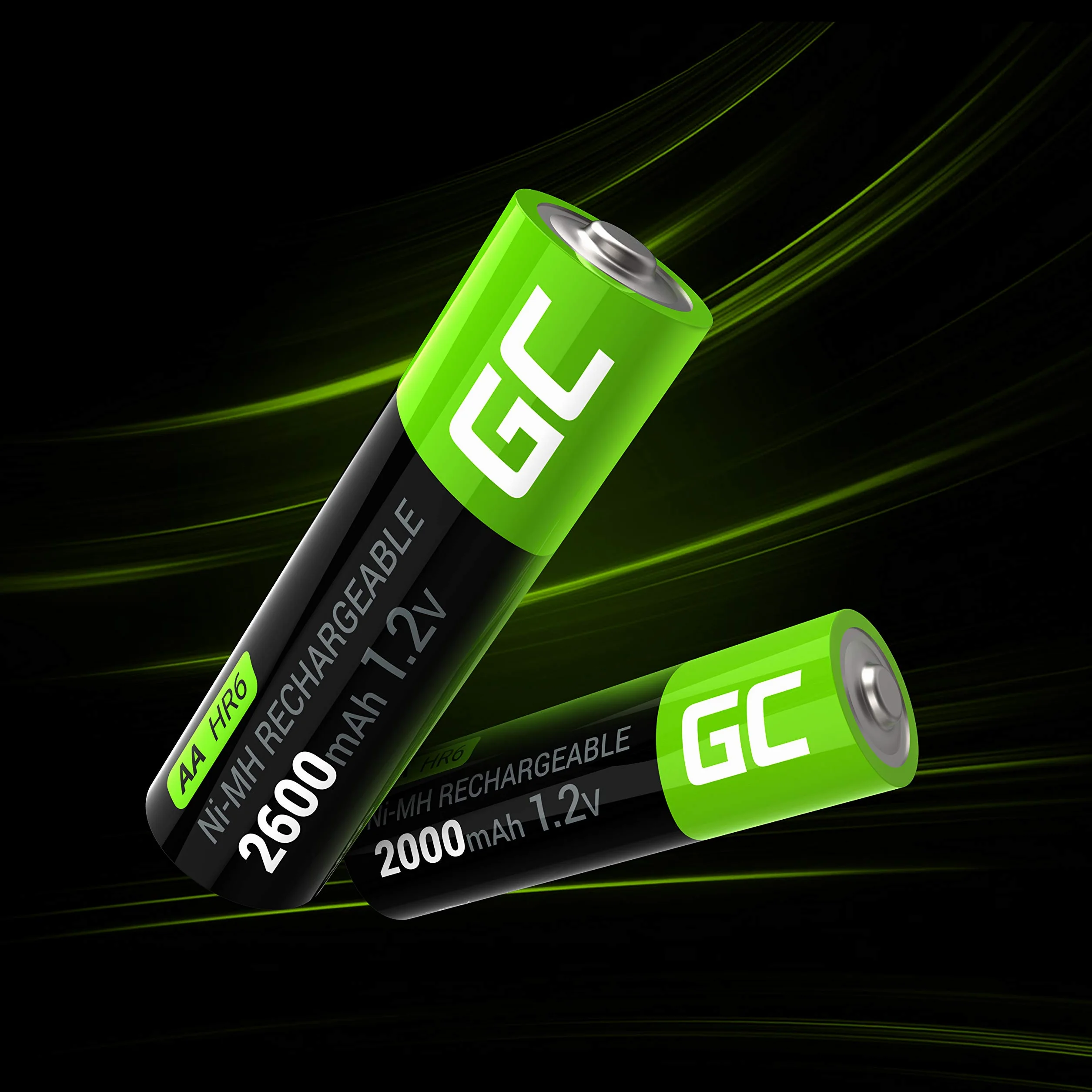Green Cell 4x Akumulatory Paluszki AA R6 2600mAh Ni-MH – wysokiej jakości akumulatory niklowo-metalowo-wodorowe, ładowalne, trwałe i kompatybilne ze wszystkimi ładowarkami do AA