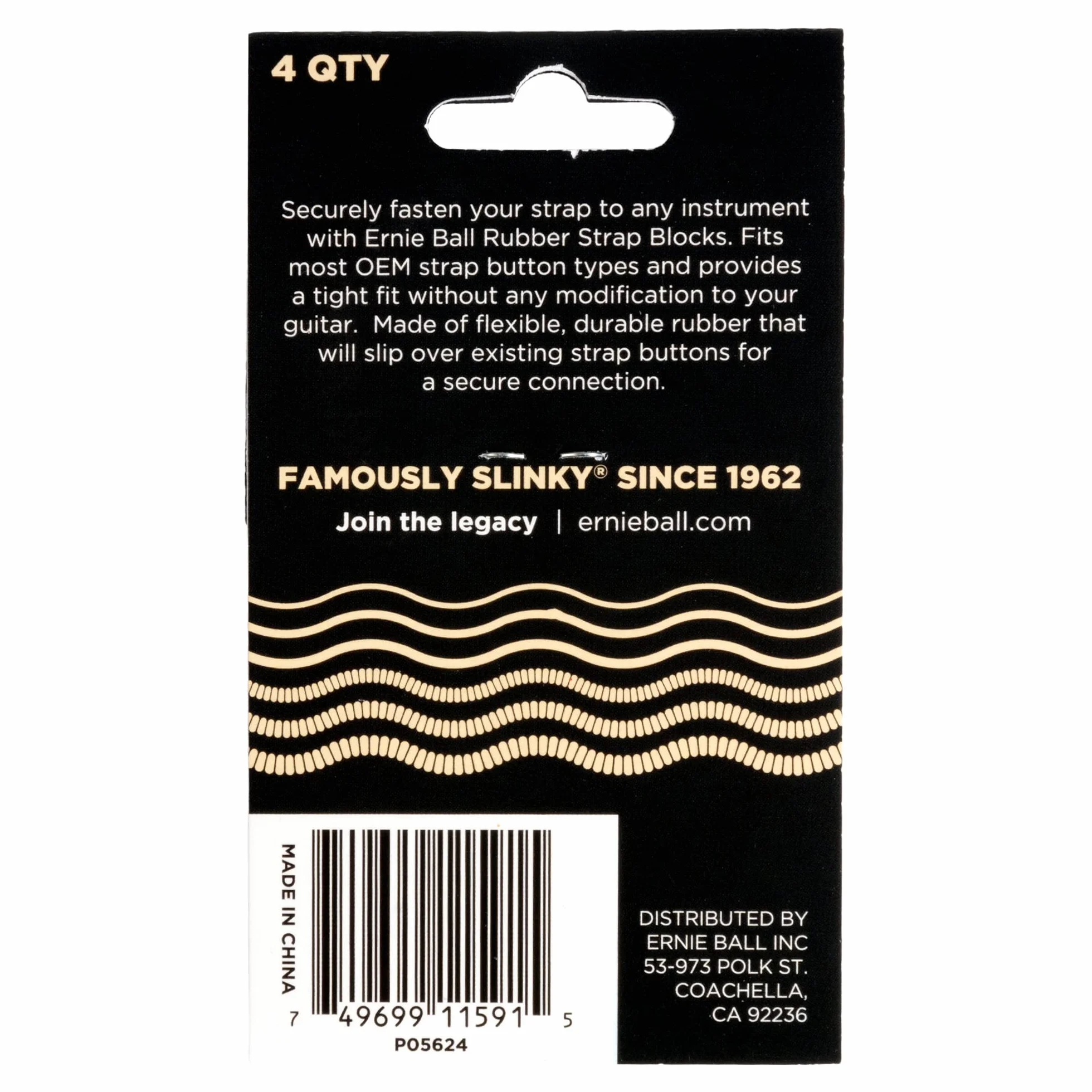 Ernie Ball Blokady Paska, Kremowy