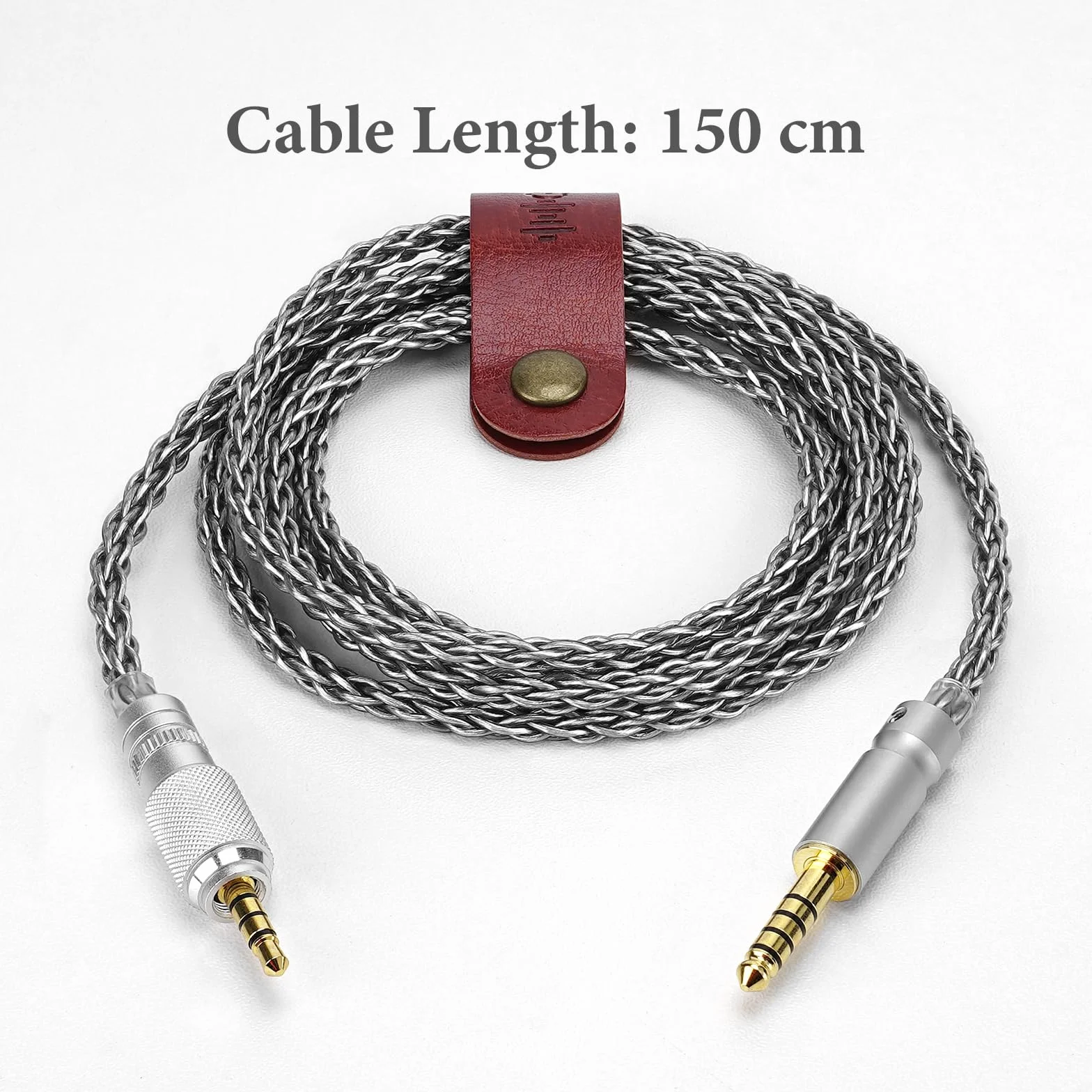 Geekria Apollo Srebrnopokryty kabel audio do aktualizacji 4,4 mm na 3,5 mm, kompatybilny z Sony MDR-MV1 MDR-M1 MDR-M1ST, kabel zamienny z gwintowanym mechanizmem blokującym pokrętło (4,9 ft / 1,5 m)