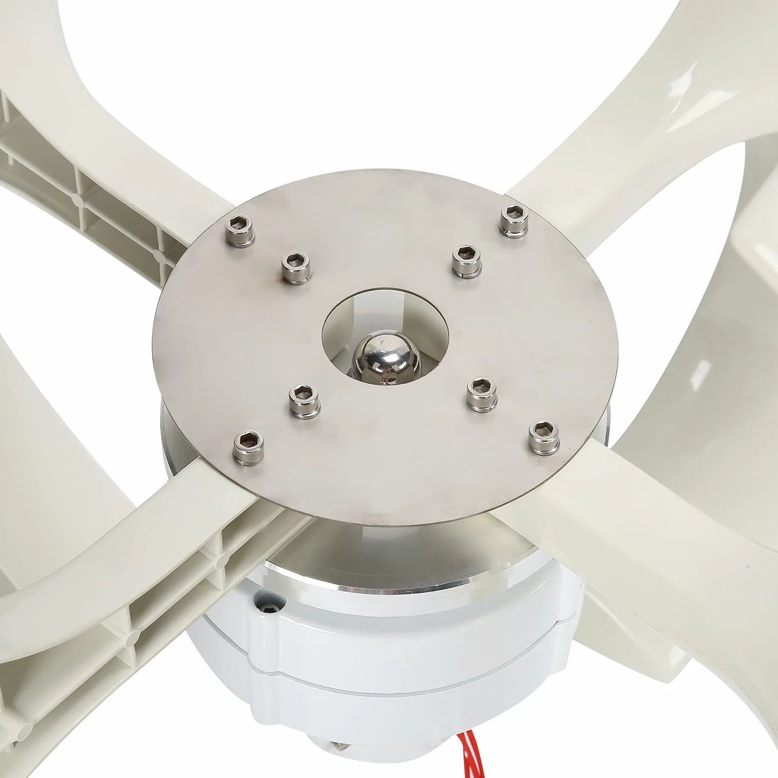 Zestaw Generatora Turbin Wiatrowych Eujgoov 600 W 4 Ostrza Generator Osi Pionowej Biały Wiatr Układ Słoneczny Turbina Wiatrowa(12V)