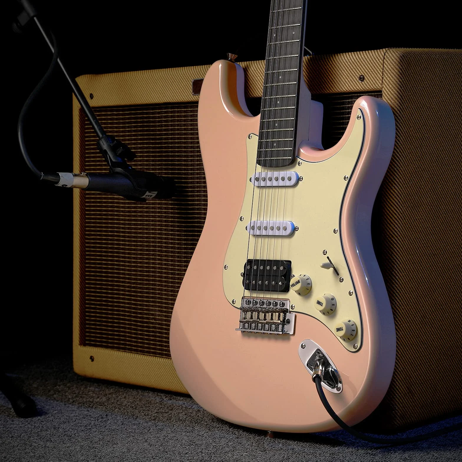 Donner DST-200 Gitara elektryczna 39 cali solidny korpus