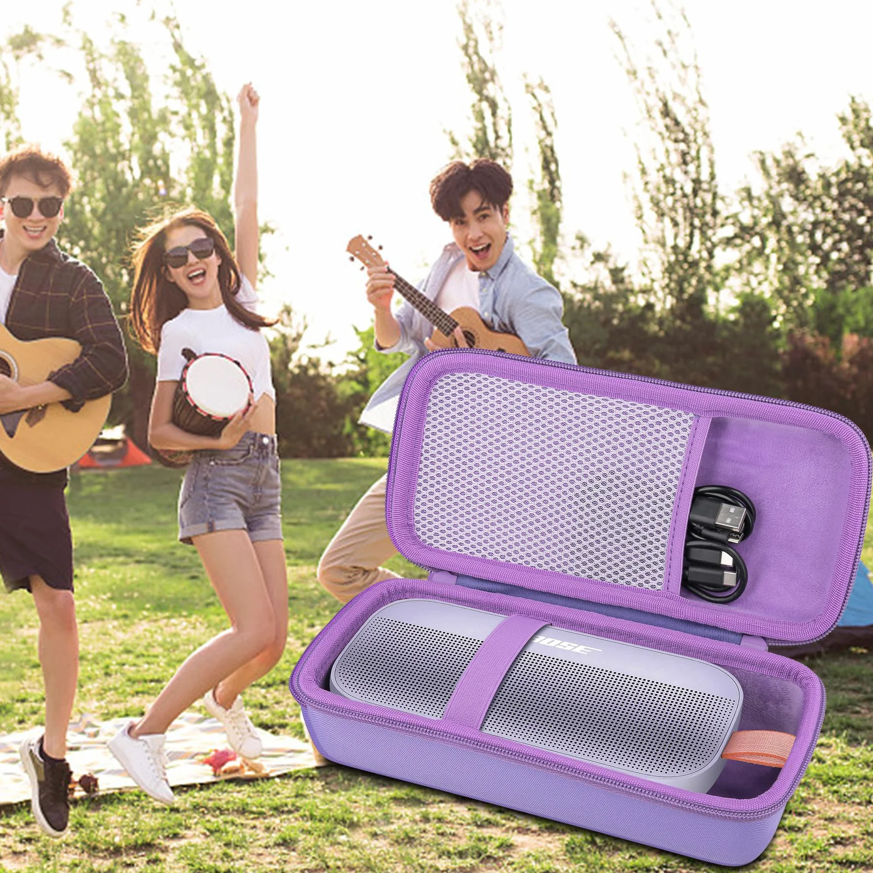 co2CREA Twarda torba do Bose SoundLink Flex (2. generacja) /Flex przenośny głośnik Bluetooth Case etui torba do przenoszenia