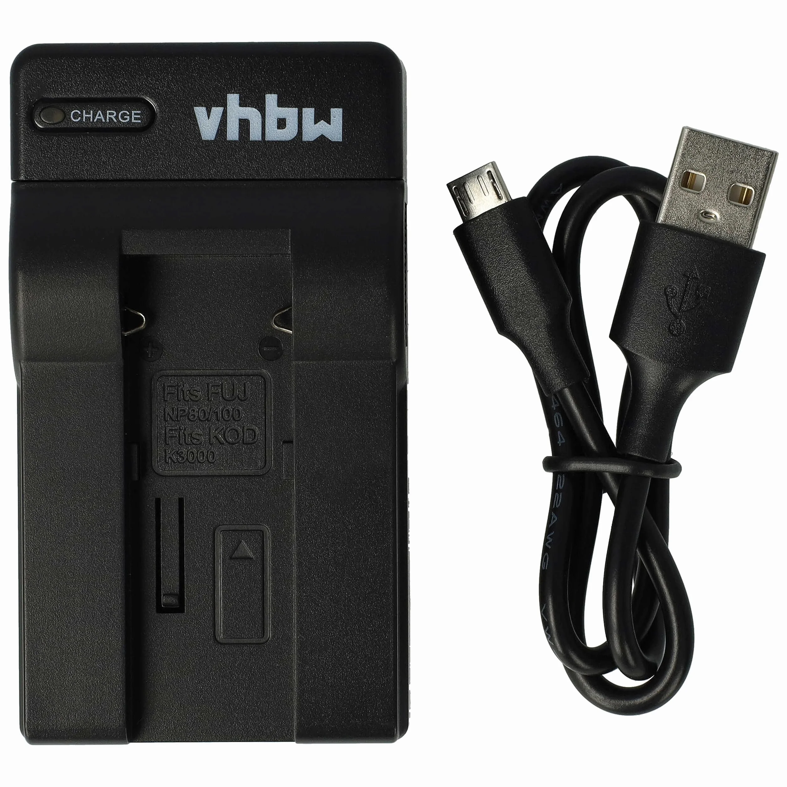 vhbw Micro USB ładowarka kabel do ładowania pasujący do aparatu bateria Leica Digilux zoom, NP-80.
