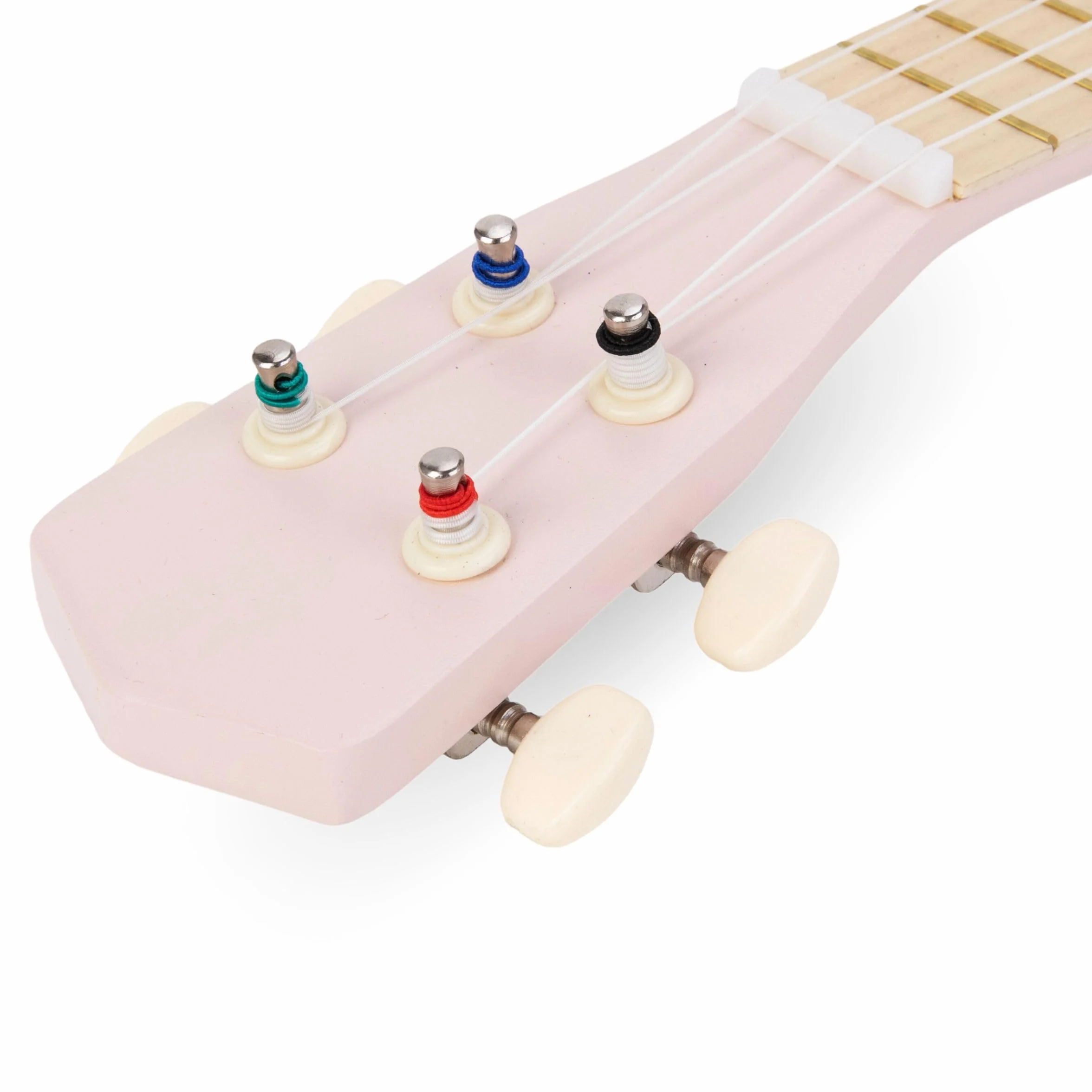 Mamabrum, Drewniana gitara dla dzieci, Ukulele dla niemowląt, Instrumenty muzyczne do zabawy, Uczy prostych akordów, Stymuluje słuch, Imituje prawdziwy instrument, Odgrywanie ról - gitarzysta, Różowy