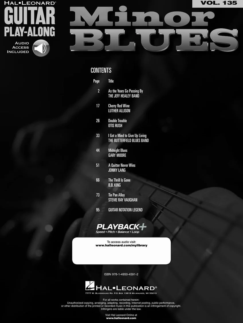 Minor Blues: Guitar Play-Along Volume 135